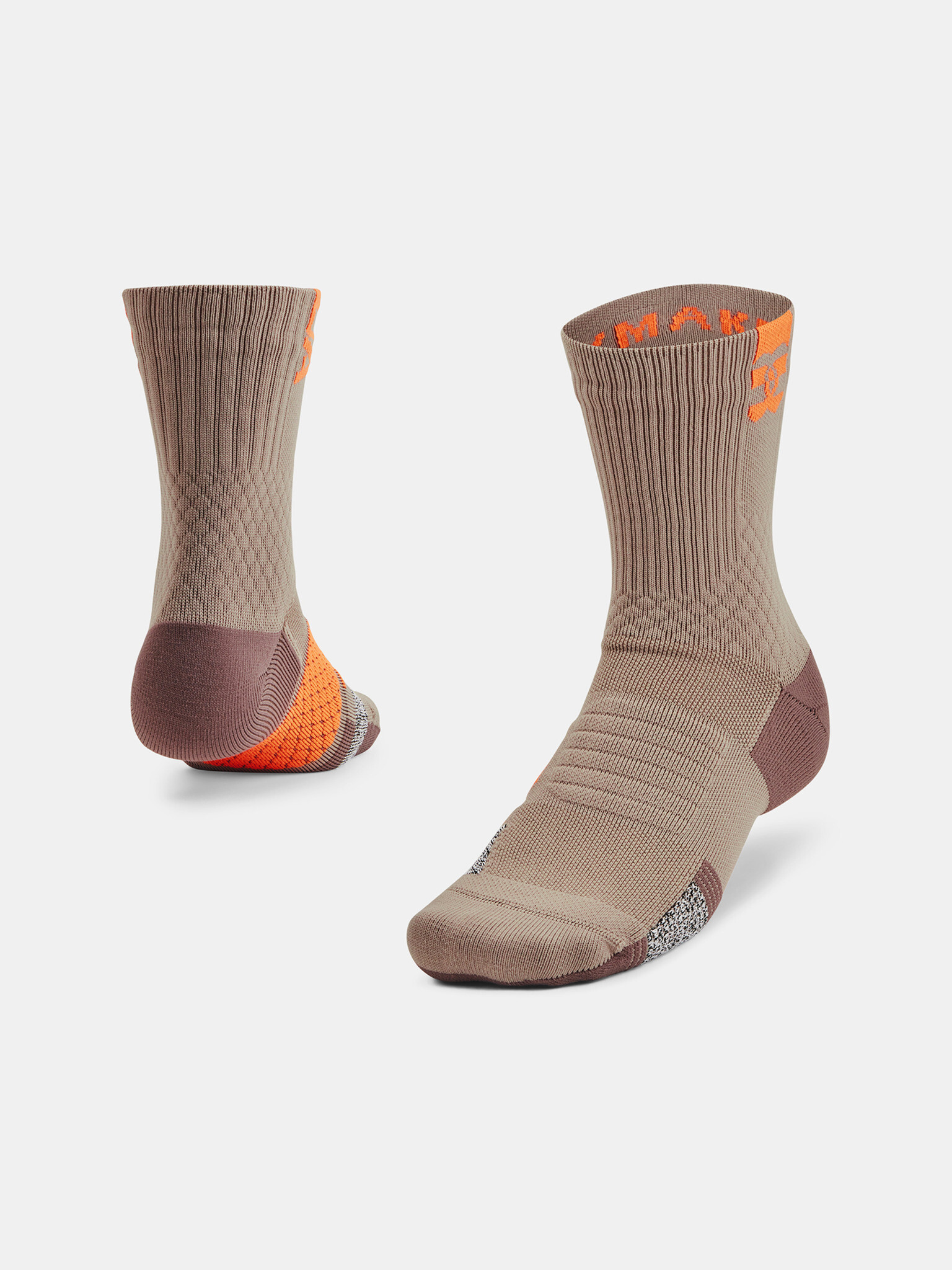 Under Armour UA AD Playmaker Mid Socks Brown - Pepit.gr