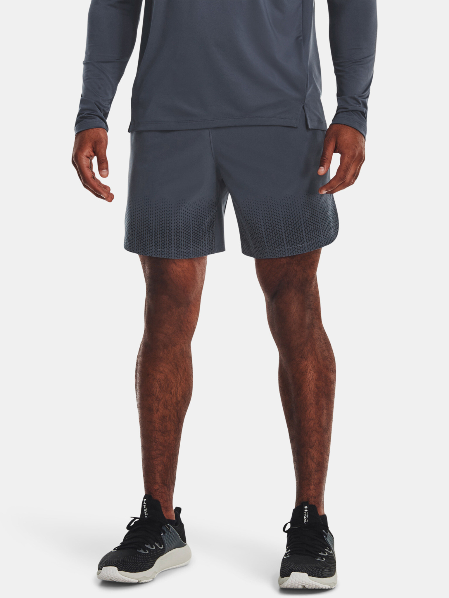 Under Armour UA Armourprint Peak Wvn Short pants Grey - Pepit.gr