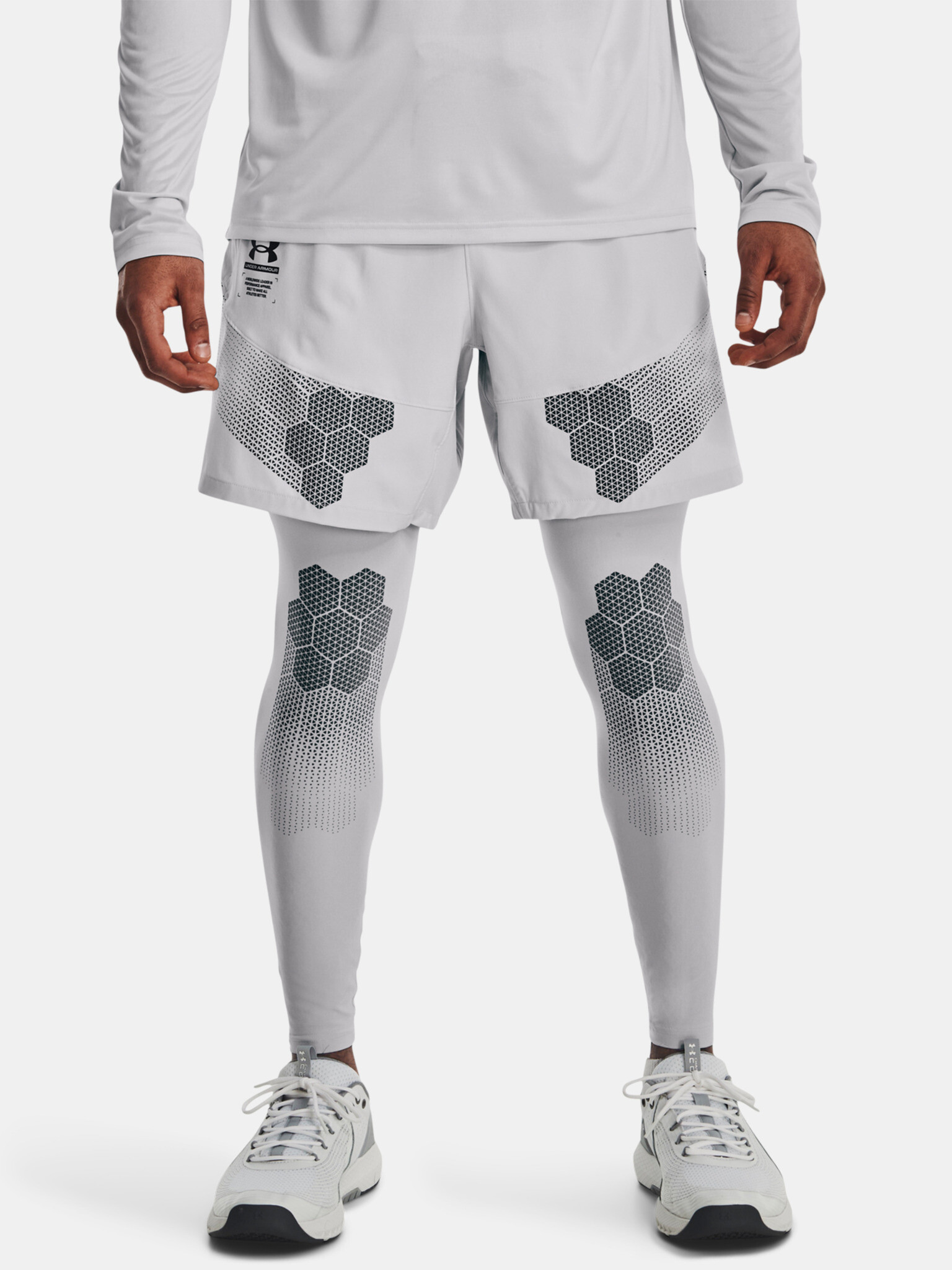 Under Armour UA Armourprint Woven Short pants Grey - Pepit.gr