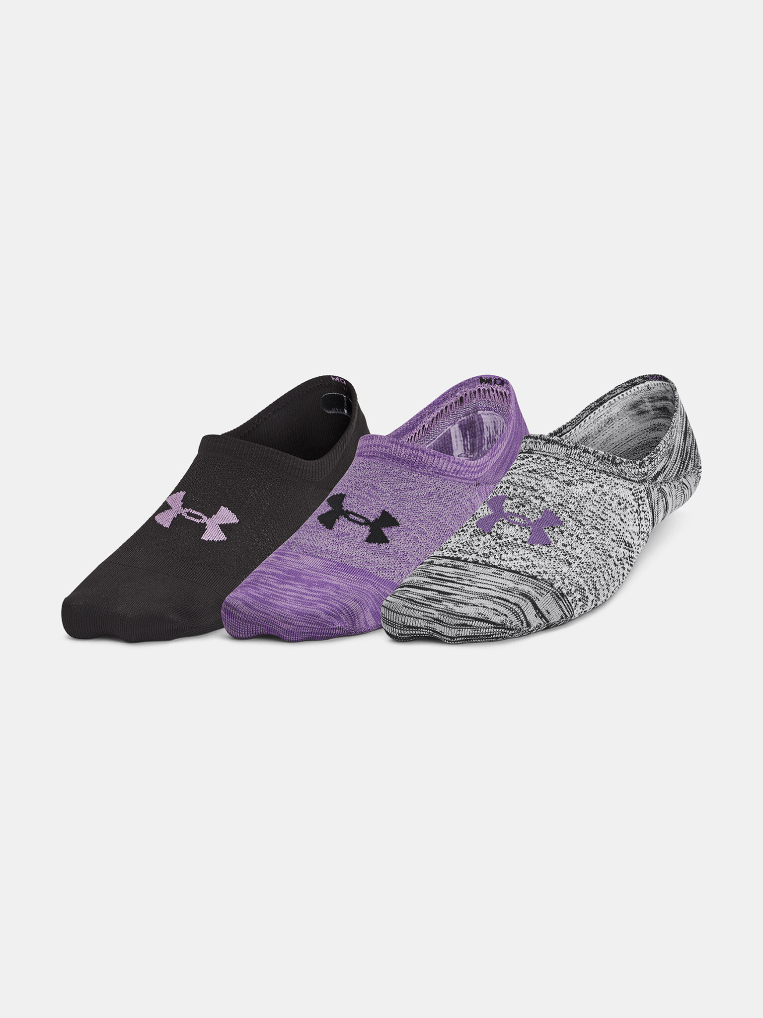 Under Armour UA Breathe Lite Ultra Low Set of 3 pairs of socks Violet - Pepit.gr