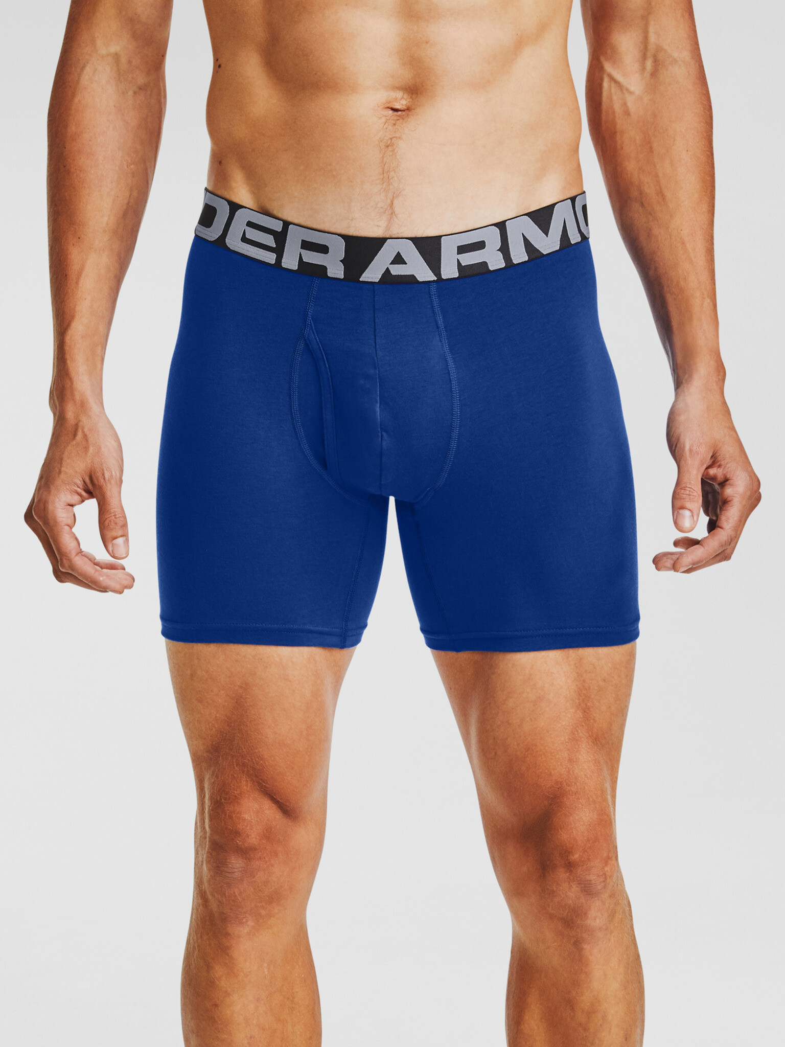 Under Armour UA Charged Cotton 6in Boxers 3 Piece Black - Pepit.gr