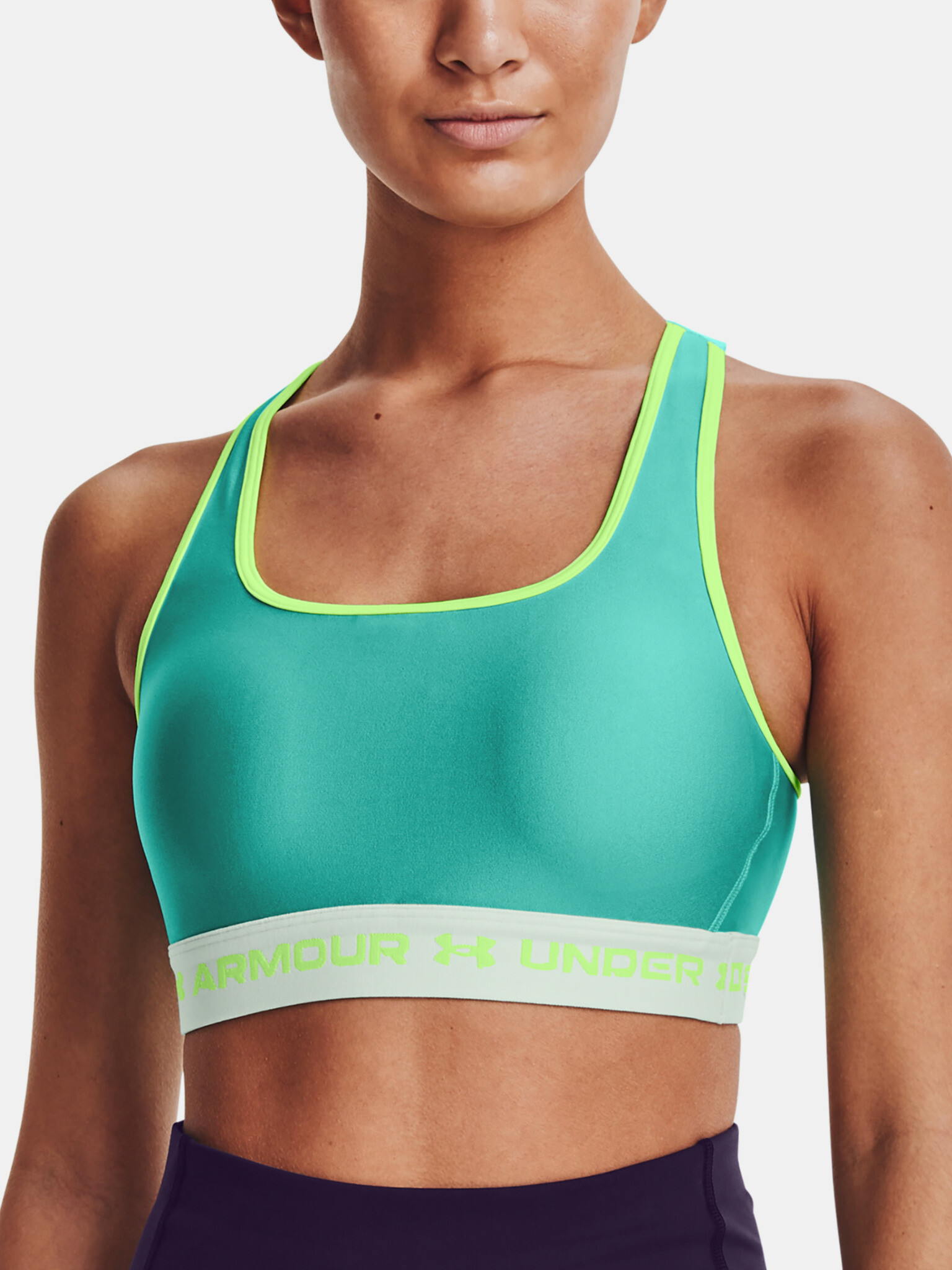 Under Armour UA Crossback Mid Sport Bra Green - Pepit.gr