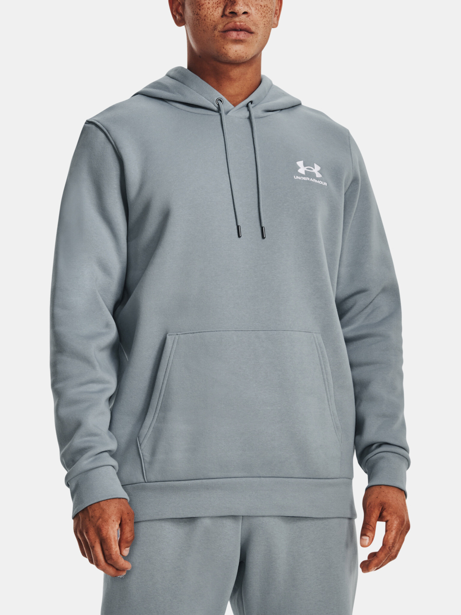 Under Armour UA Essential Fleece Hoodie Sweatshirt Blue - Pepit.gr