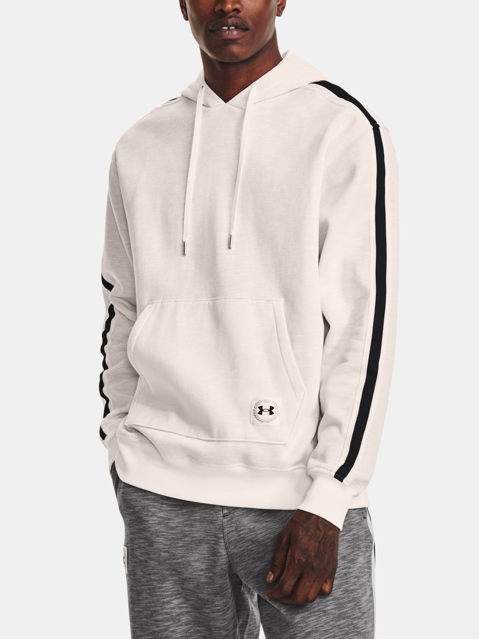 Under Armour UA Essential Heritage Flc HD Sweatshirt White - Pepit.gr