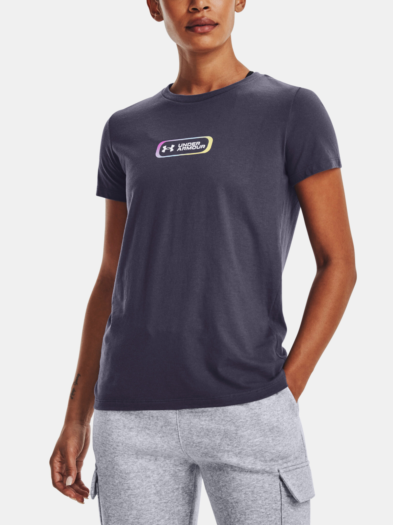 Under Armour UA Gradient Pill SS T-shirt Grey - Pepit.gr