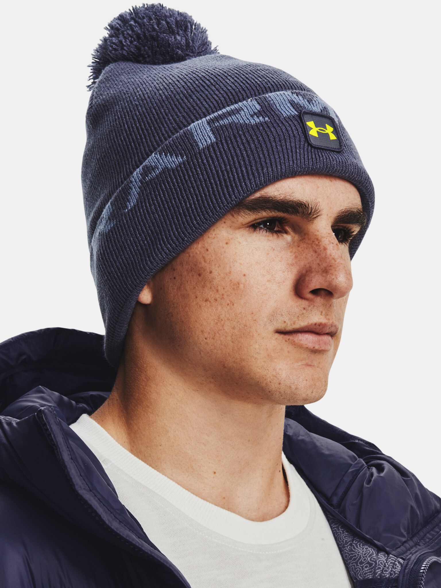 Under Armour UA Halftime Fleece Pom Beanie Grey - Pepit.gr