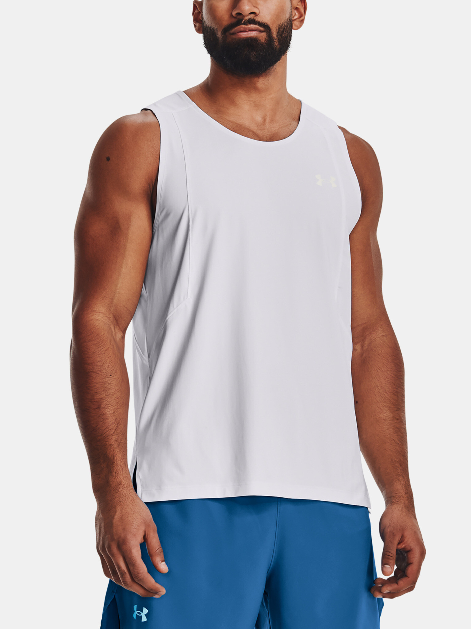 Under Armour UA Iso-Chill Laser Singlet Top White - Pepit.gr