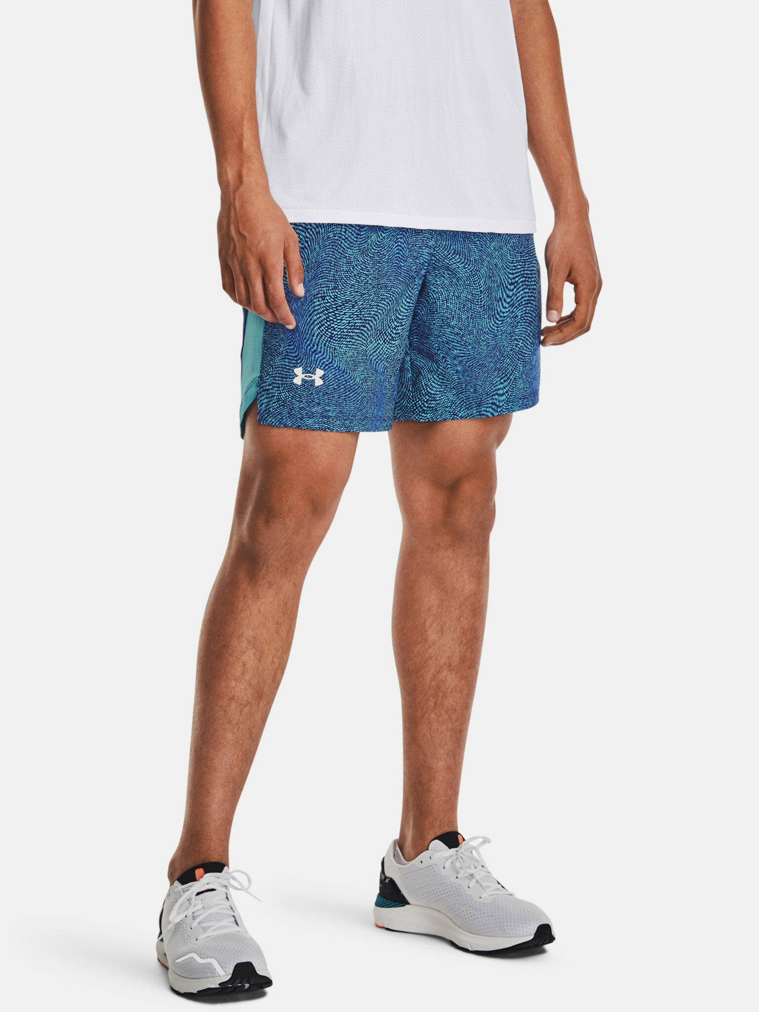 Under Armour UA Launch 7'' Printed Short pants Blue - Pepit.gr