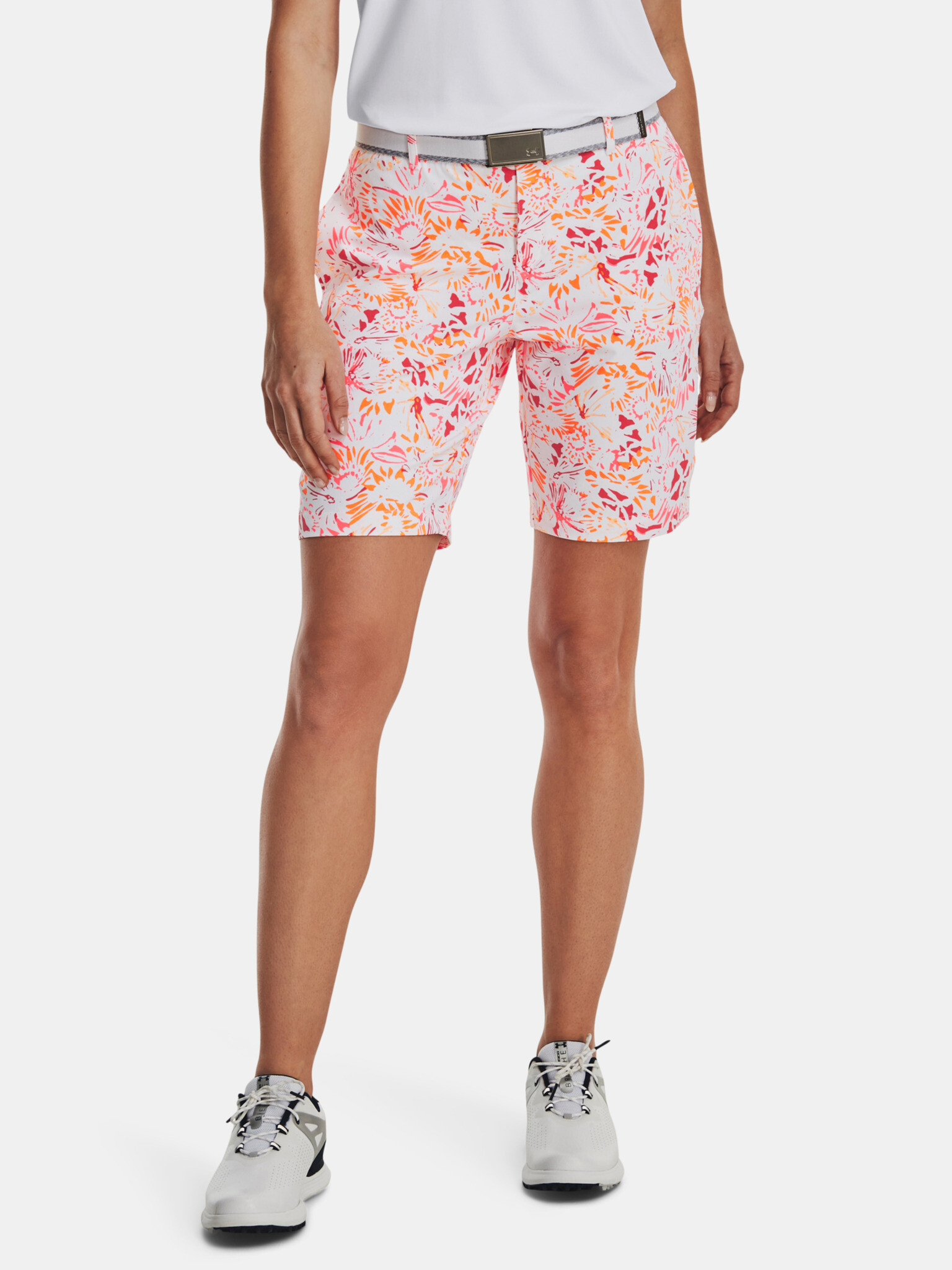 Under Armour UA Links Printed Shorts White - Pepit.gr