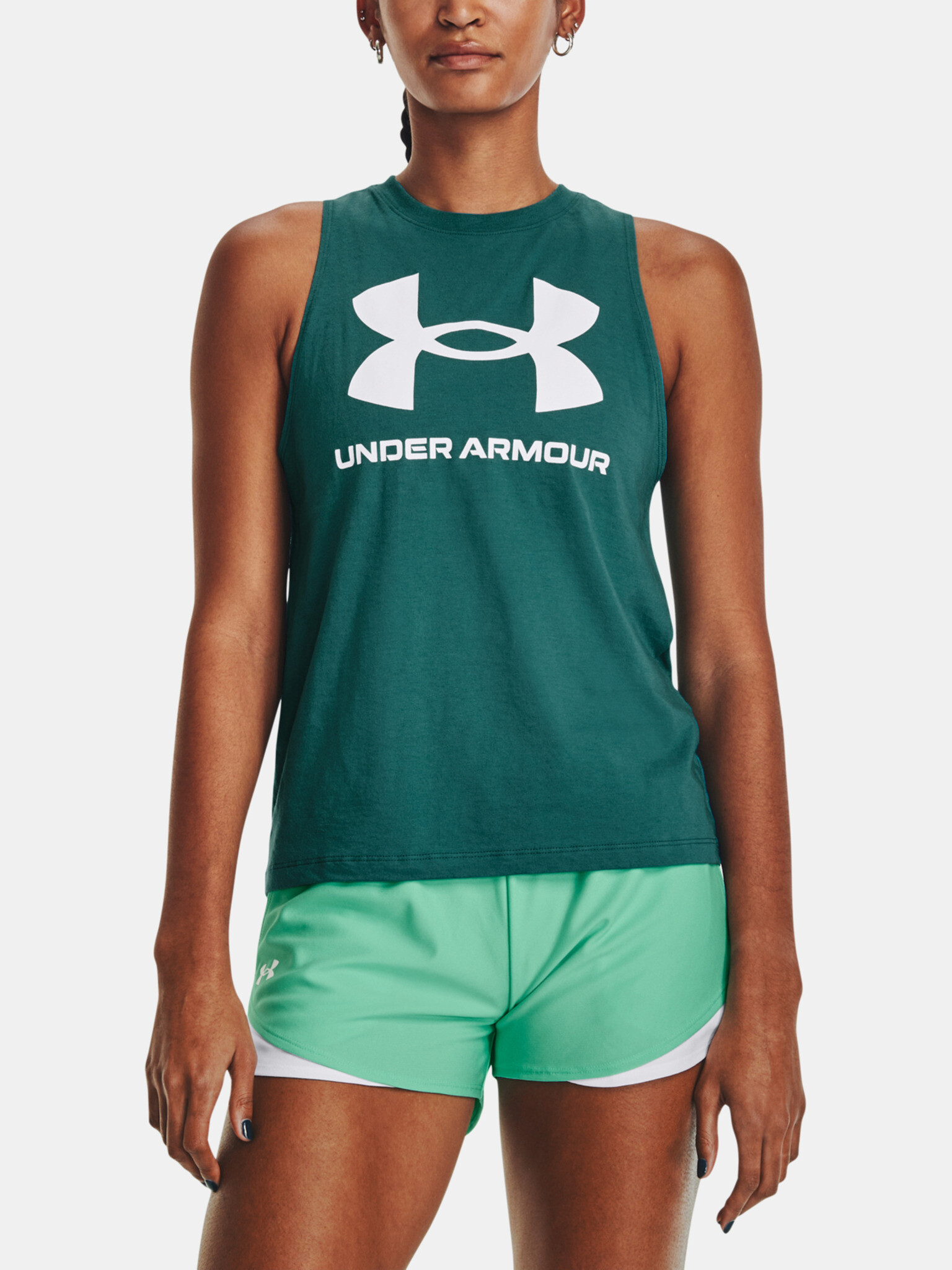 Under Armour UA Live Sportstyle Top Green - Pepit.gr