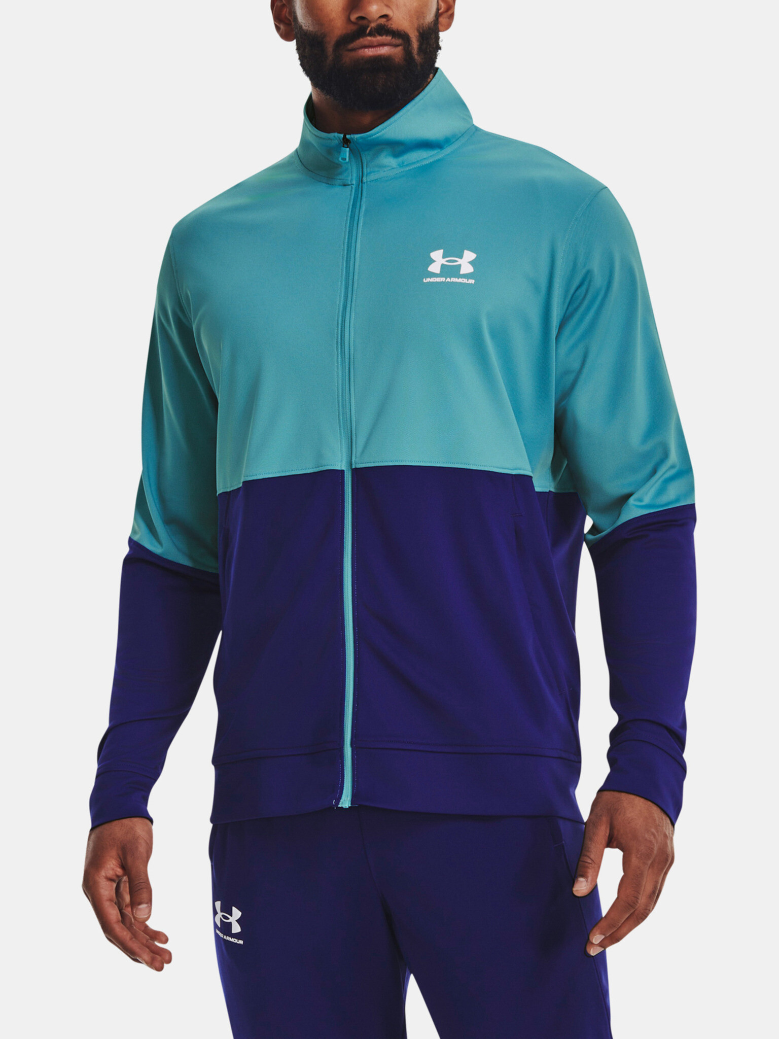 Under Armour UA Pique Track Jacket Blue - Pepit.gr