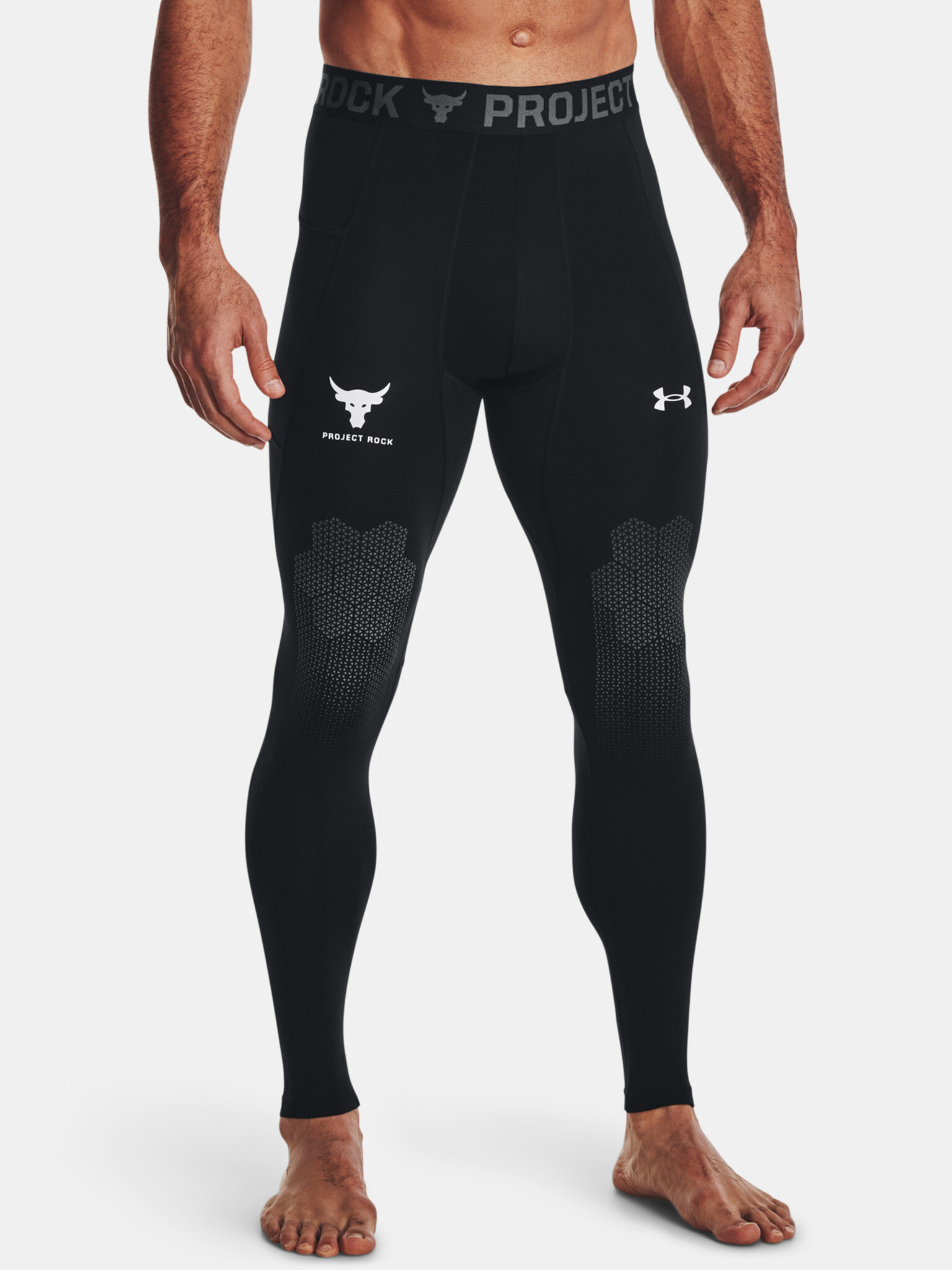 Under Armour UA Project Rock ArmourPrint Lgs Leggings Black - Pepit.gr