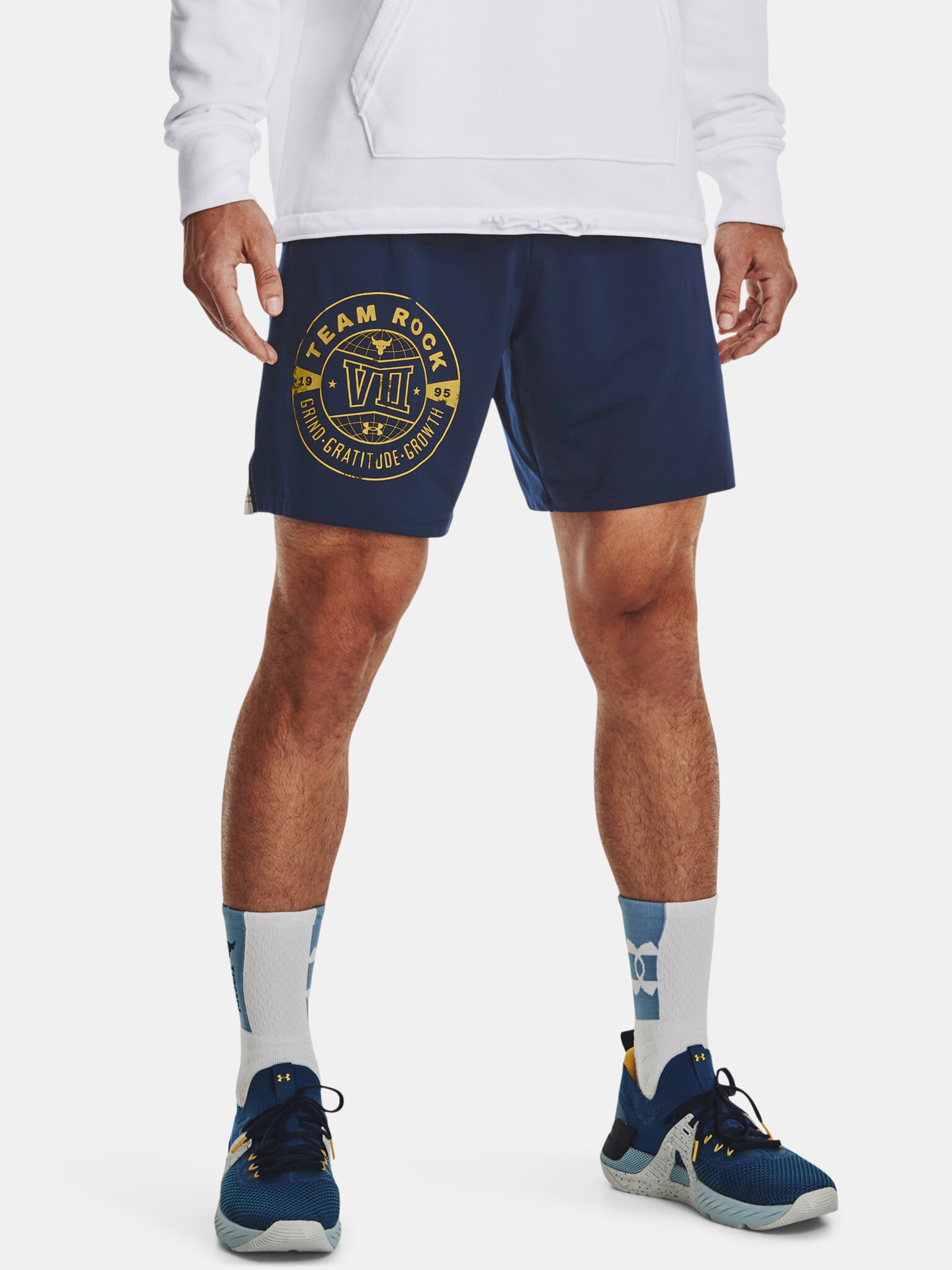 Under Armour UA Project Rock Boxing Short pants Blue - Pepit.gr