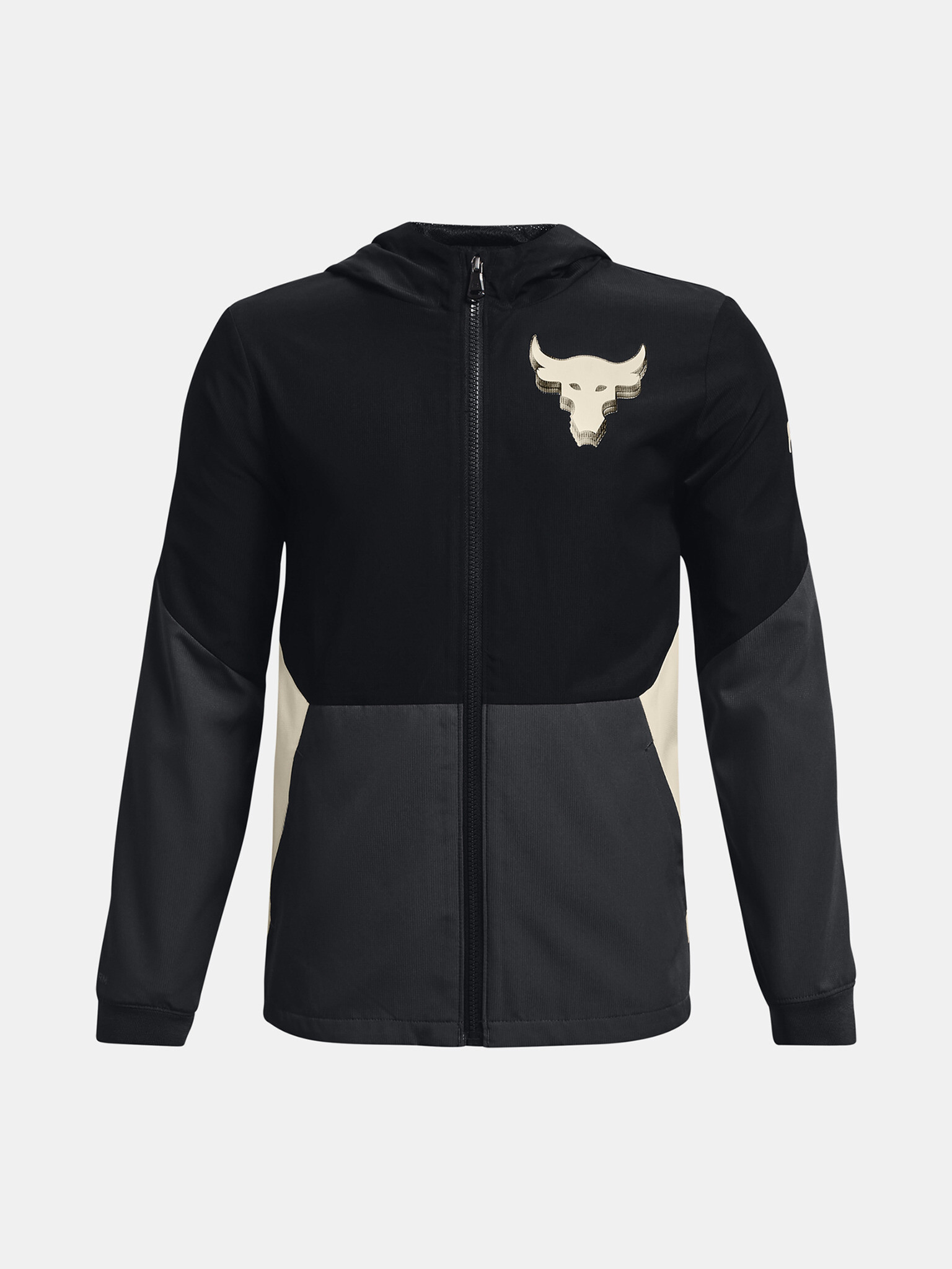 Under Armour UA Project Rock Brahma FZ Hdy Kids Jacket Black - Pepit.gr