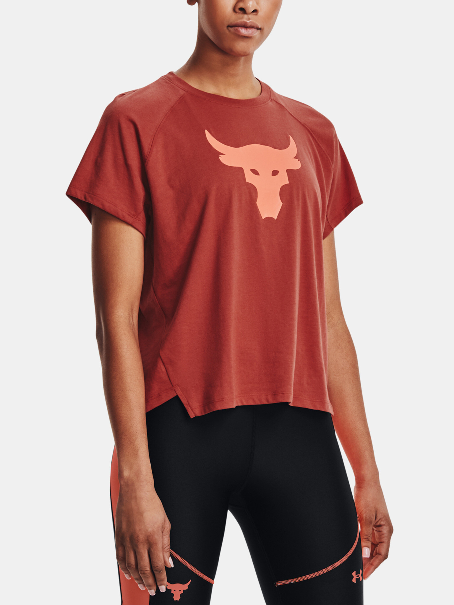 Under Armour UA Project Rock Bull SS T-shirt Red - Pepit.gr