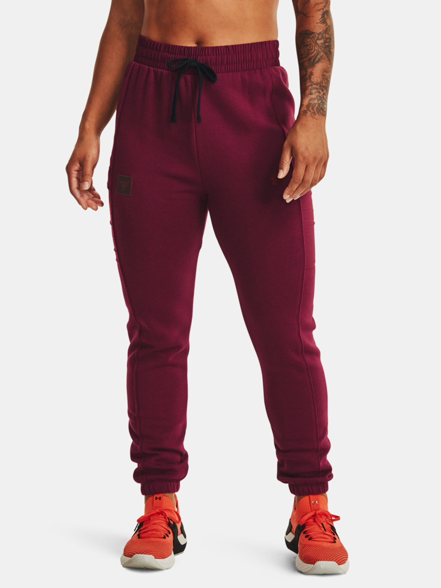 Under Armour UA Project Rock Fleece Pant Red - Pepit.gr