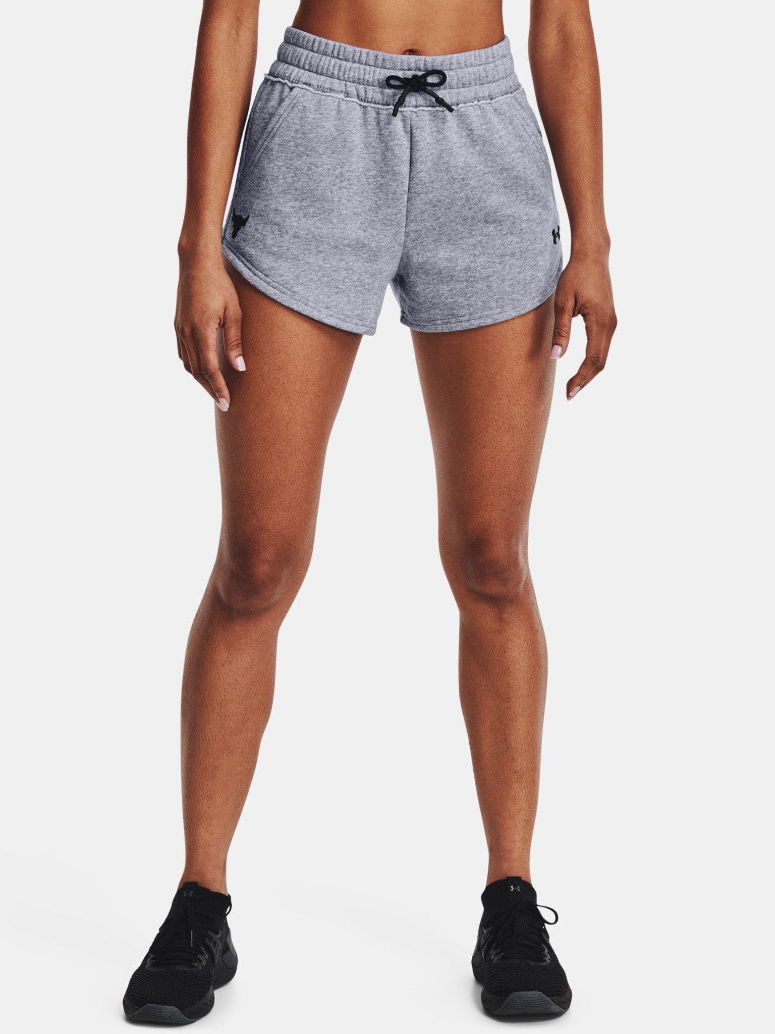 Under Armour UA Project Rock Fleece Shorts Grey - Pepit.gr