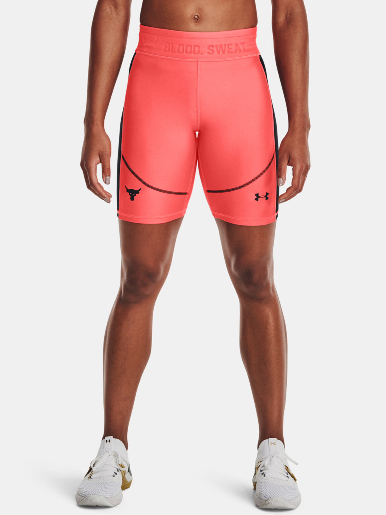 Under Armour UA Project Rock HG Bike Shorts Orange - Pepit.gr