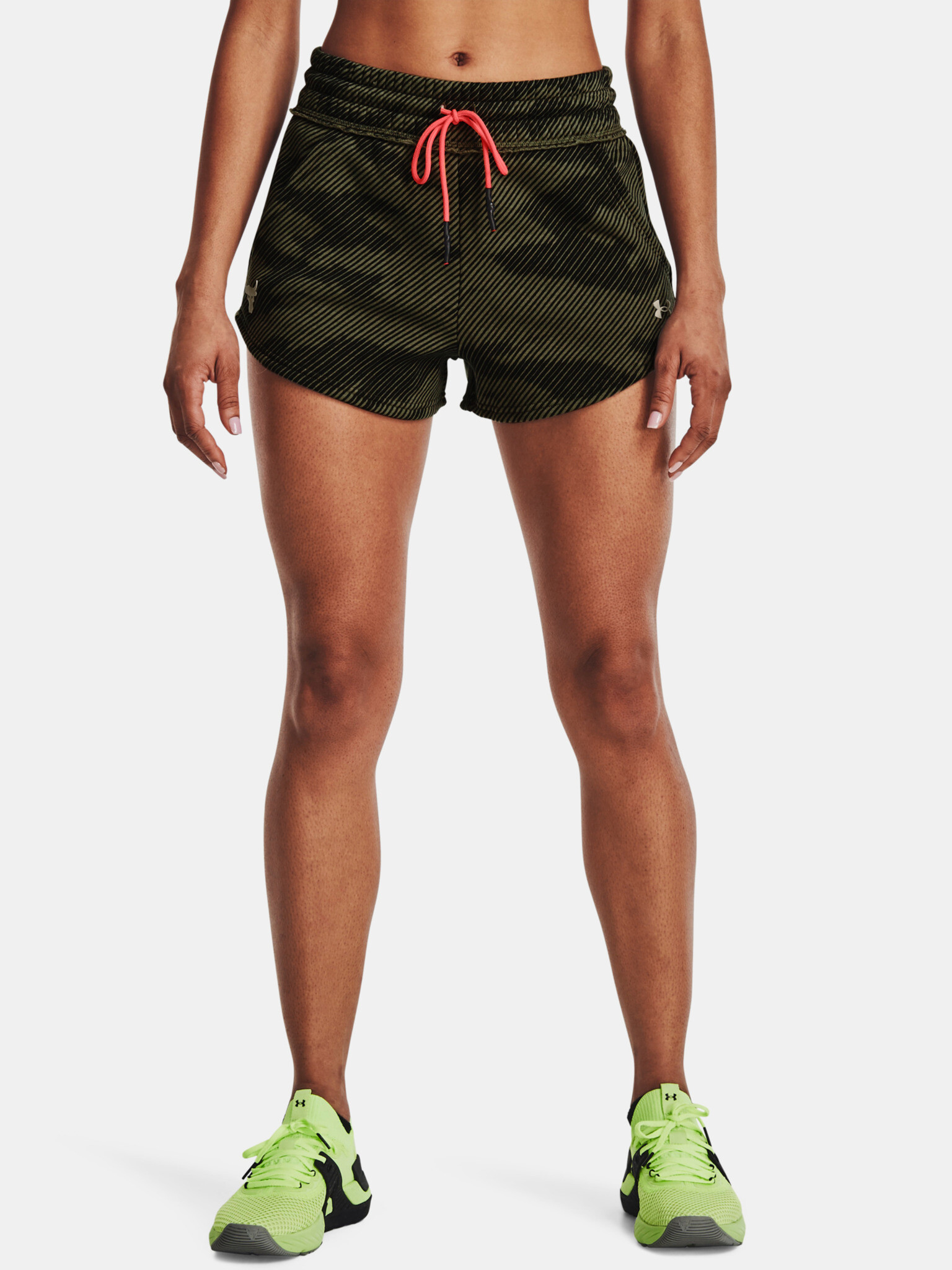 Under Armour UA Project Rock Print Shorts Green - Pepit.gr