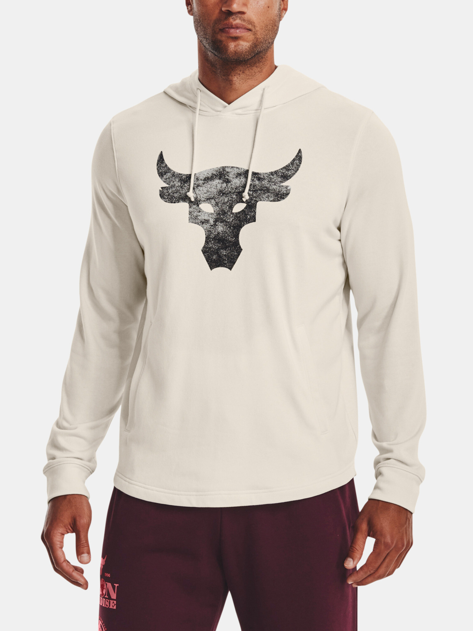 Under Armour UA Project Rock Terry HD Sweatshirt White - Pepit.gr