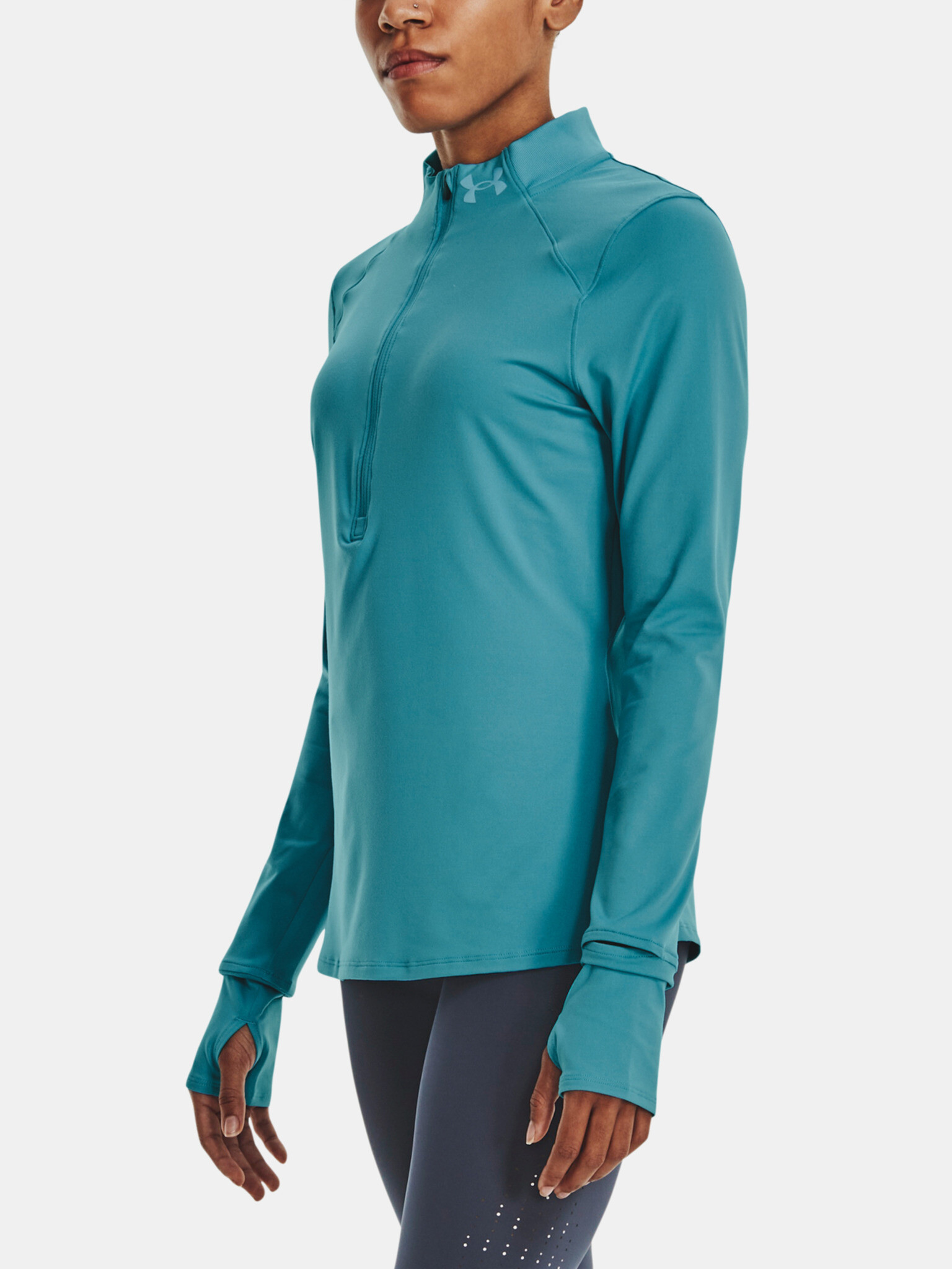 Under Armour UA Qualifier Run 2.0 1/2 Zip-BLU T-shirt Blue - Pepit.gr