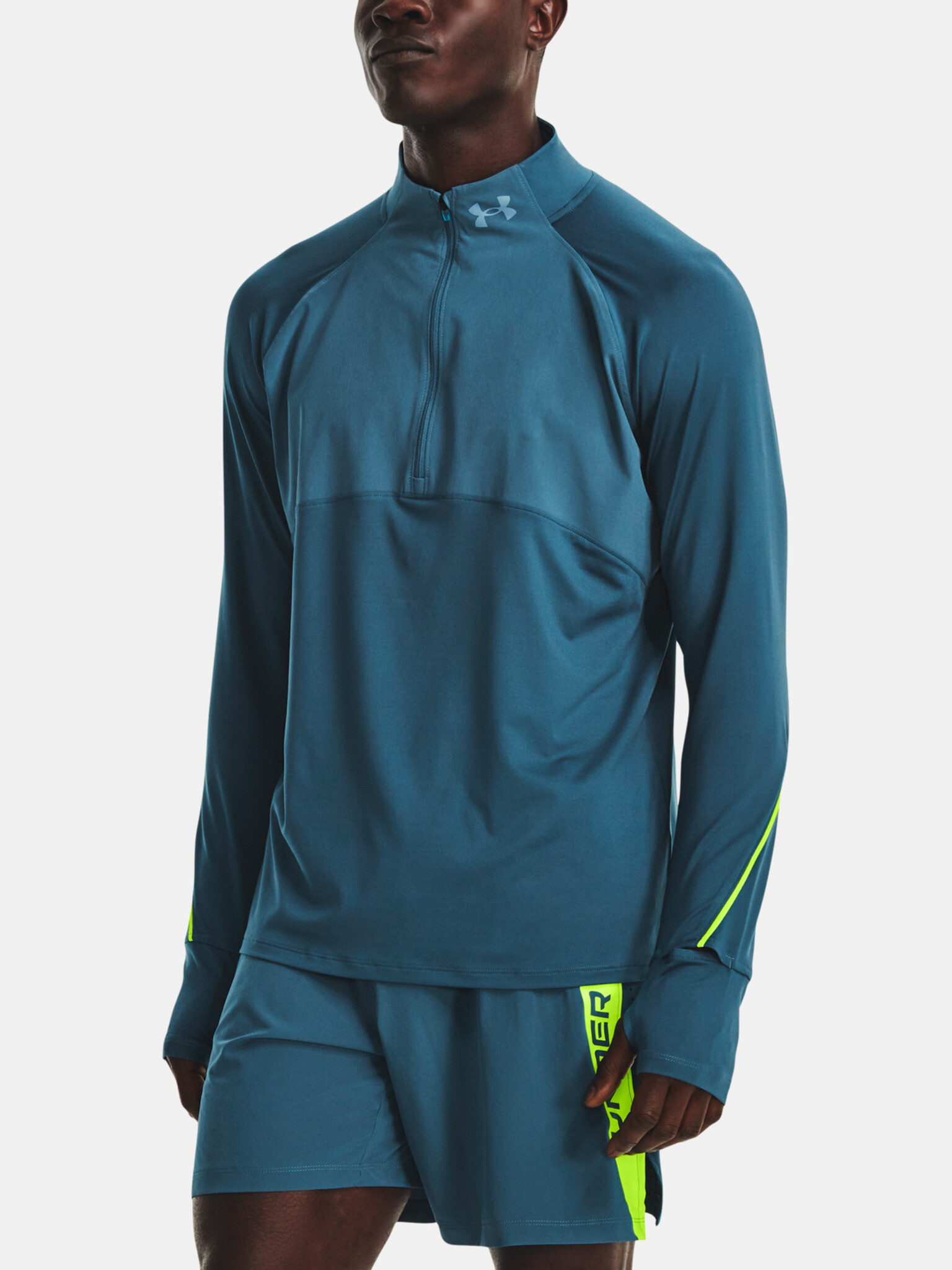 Under Armour UA Qualifier Run 2.0 HZ Sweatshirt Blue - Pepit.gr