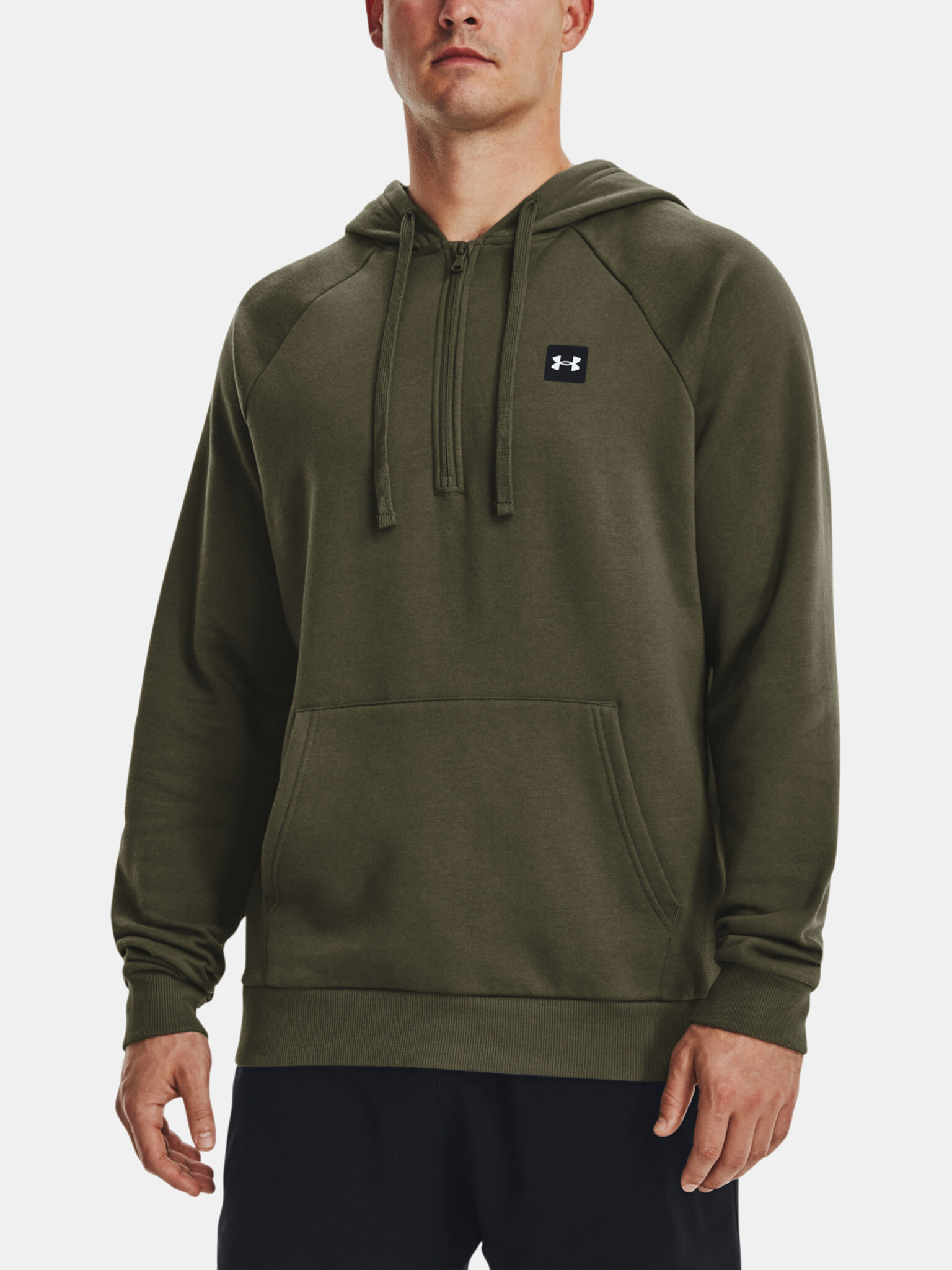 Under Armour UA Rival Fleece 1/2 Zip HD Sweatshirt Green - Pepit.gr