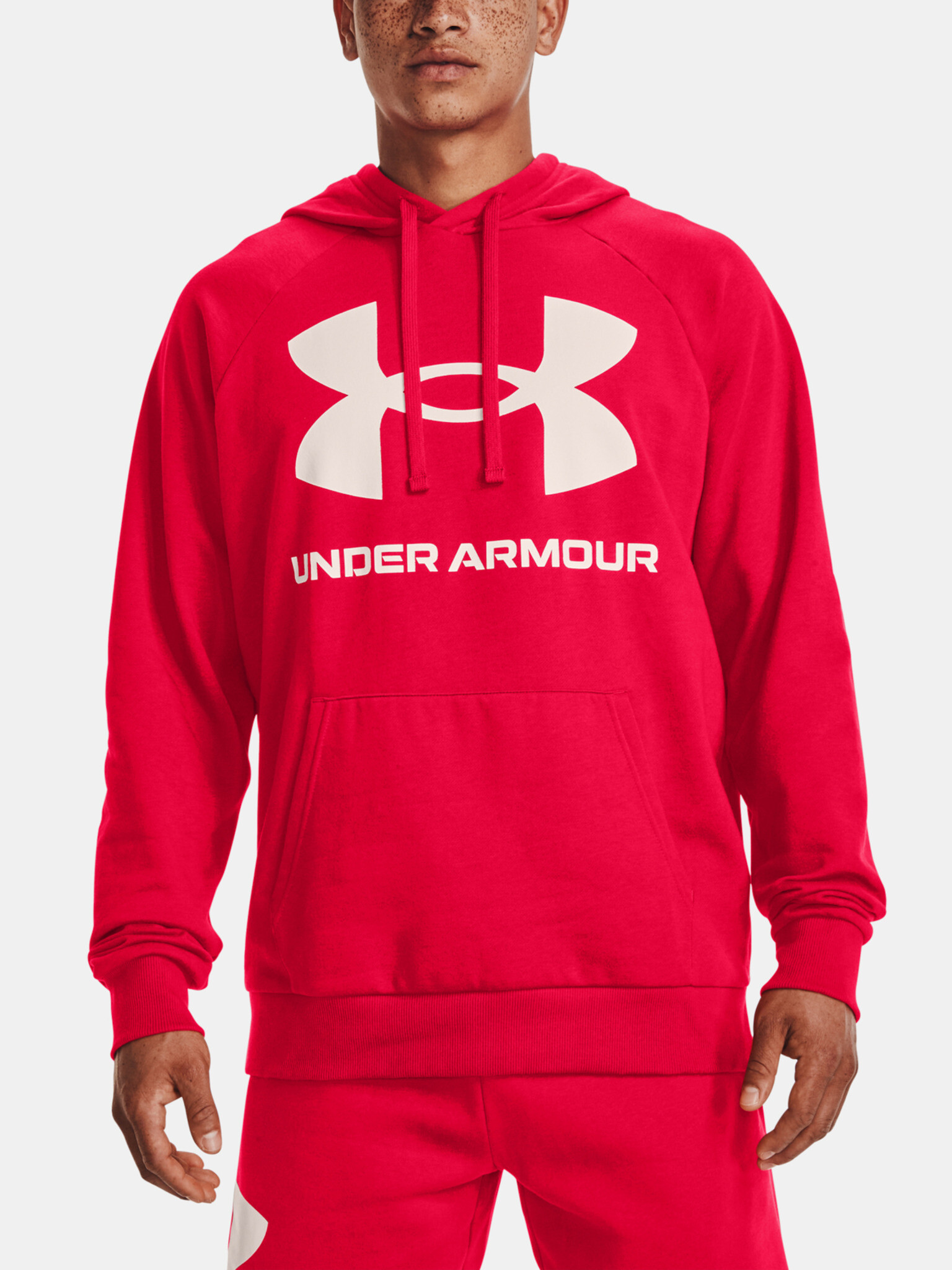 Under Armour UA Rival Fleece Big Logo HD Sweatshirt Red - Pepit.gr