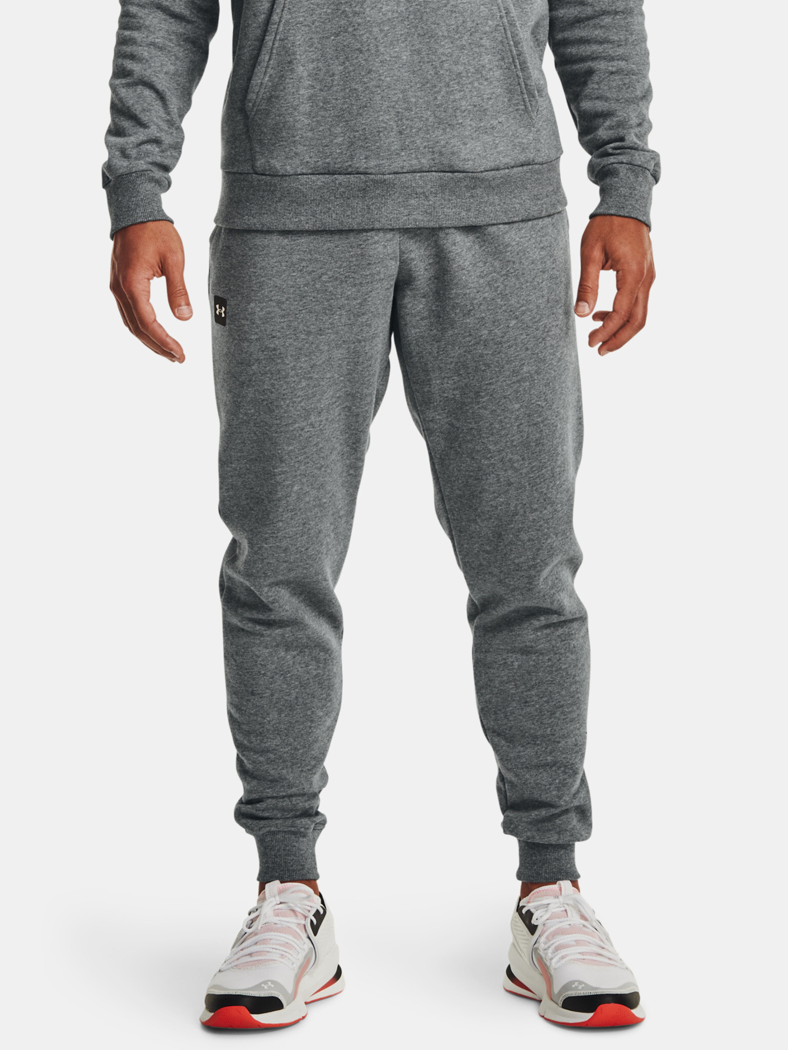 Under Armour UA RIVAL FLEECE Sweatpants Grey - Pepit.gr