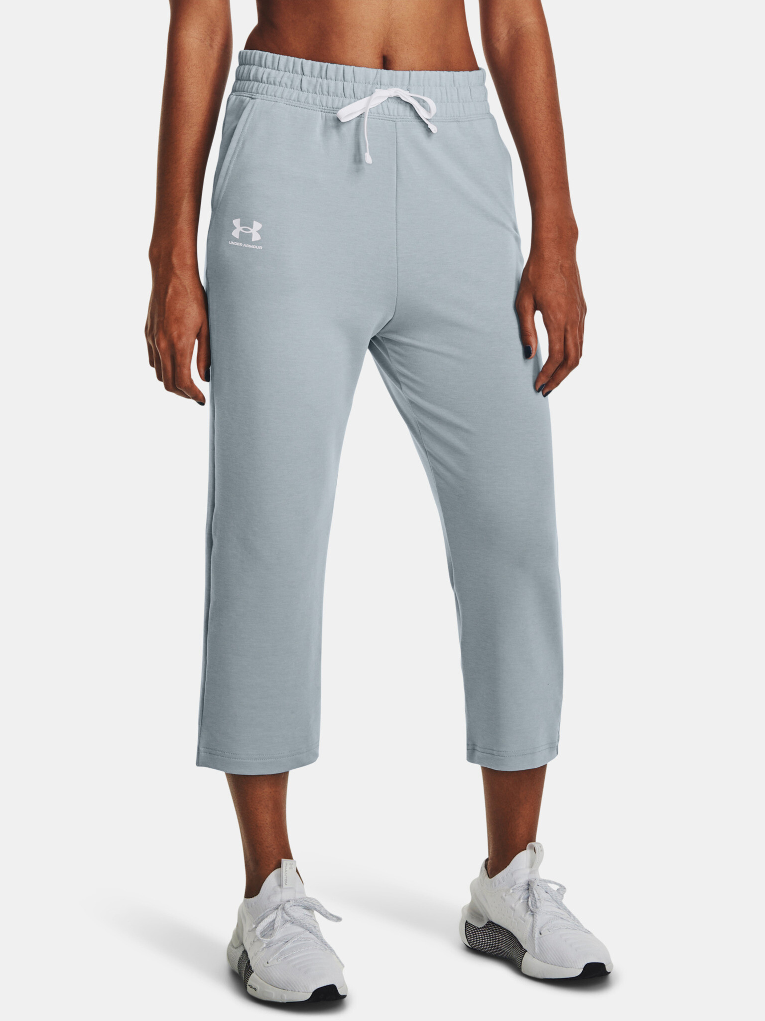 Under Armour UA Rival Terry Flare Crop Sweatpants Blue - Pepit.gr