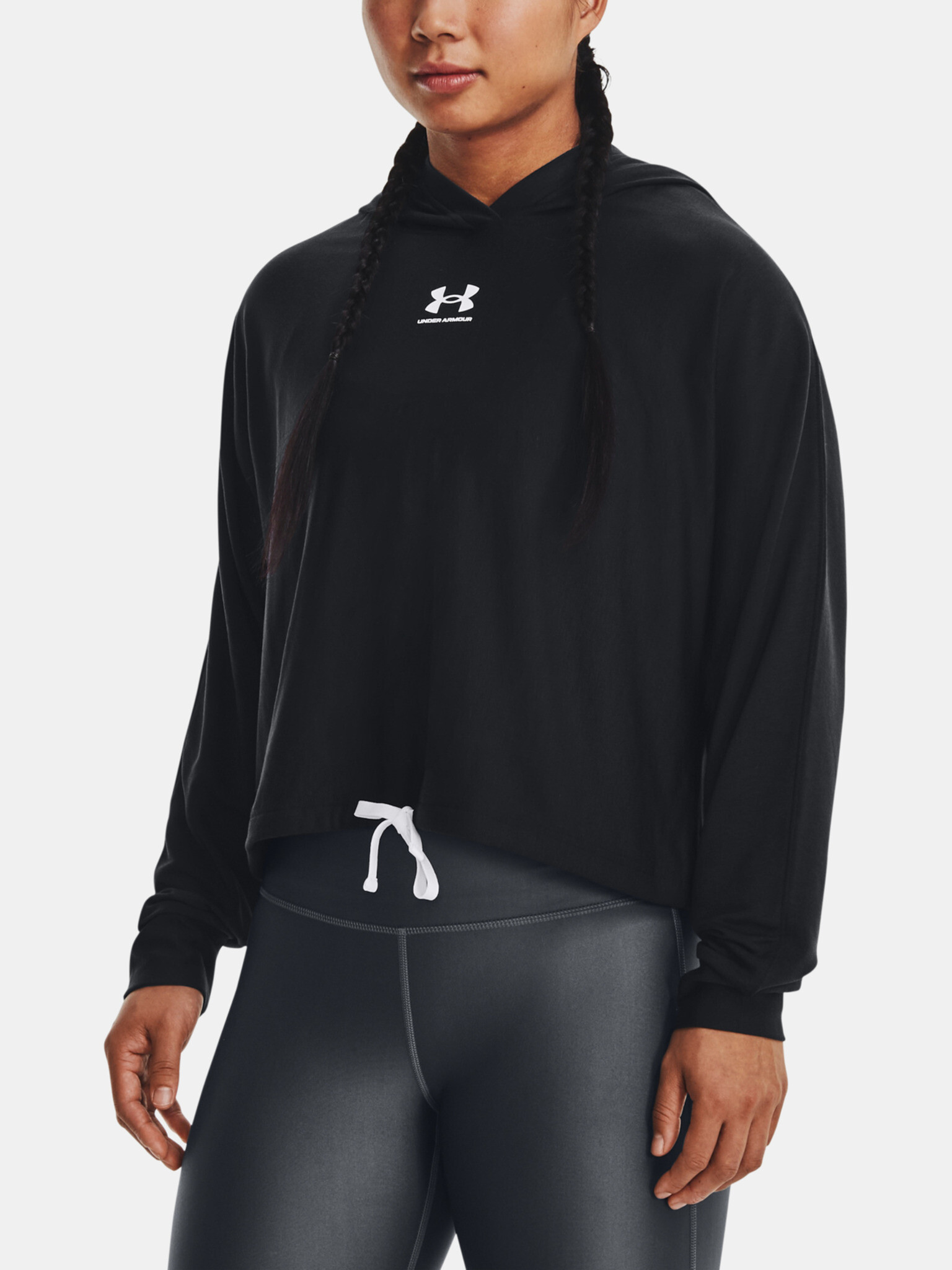 Under Armour UA Rival Terry Oversized HD Sweatshirt Black - Pepit.gr