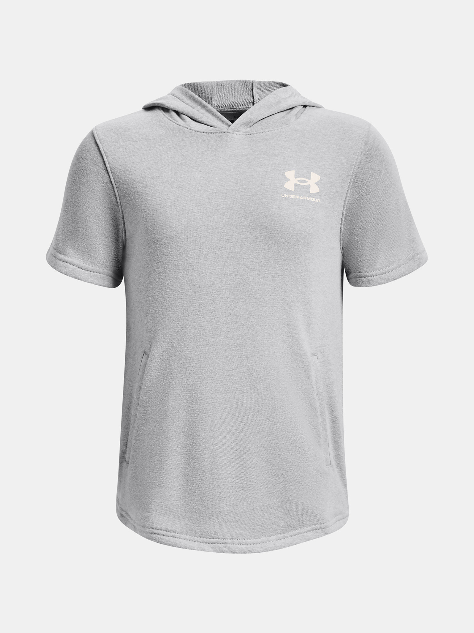 Under Armour UA Rival Terry SS Hoodie Kids Sweatshirt Grey - Pepit.gr