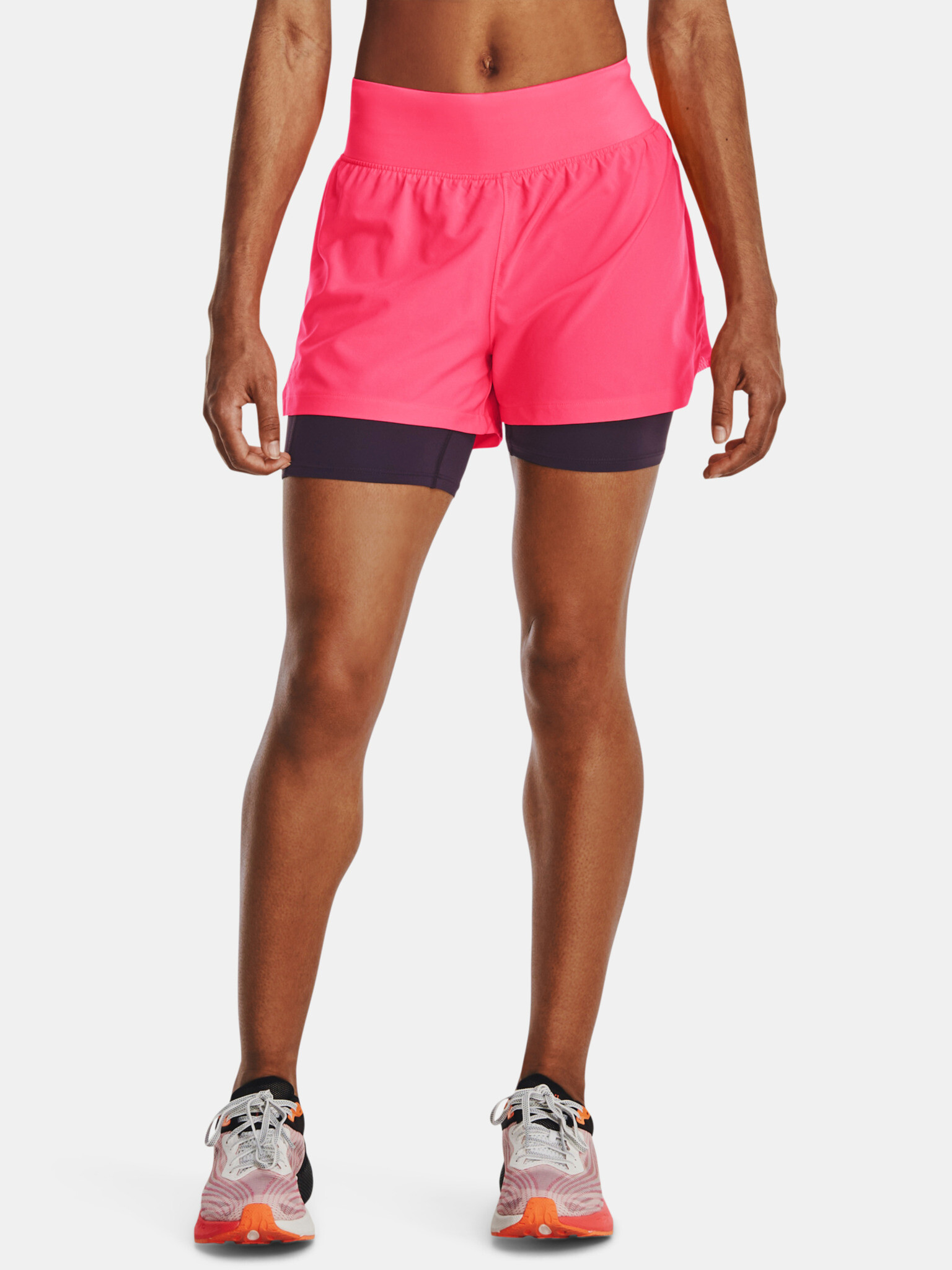 Under Armour UA Run Stamina 2IN1 Shorts Pink - Pepit.gr