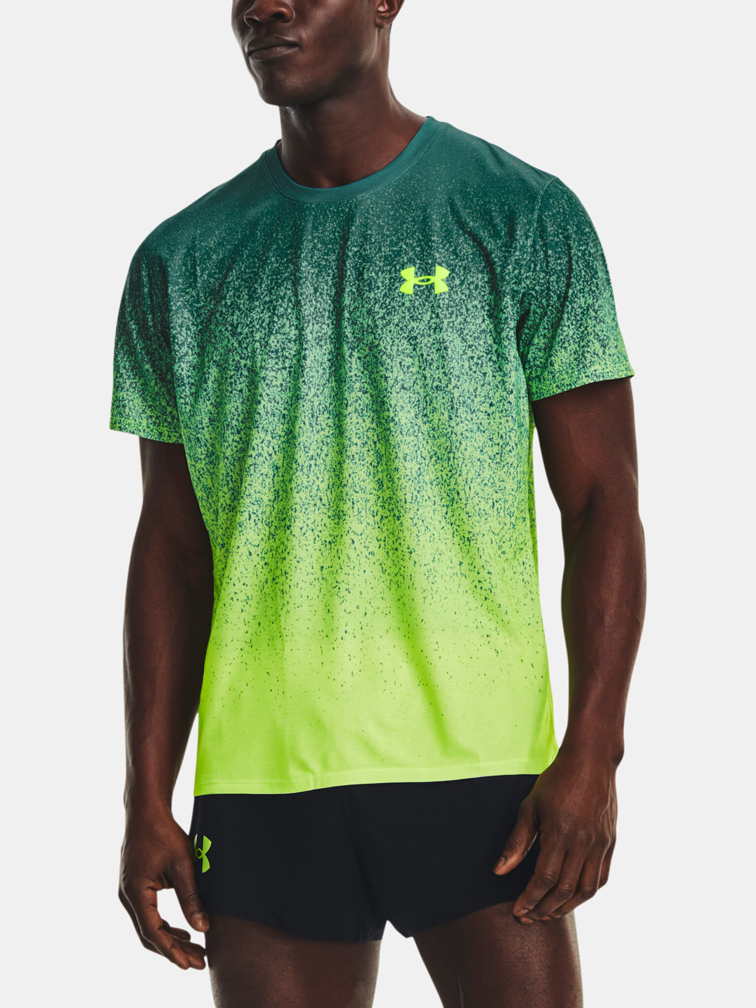 Under Armour UA Rush Cicada T-shirt Green - Pepit.gr