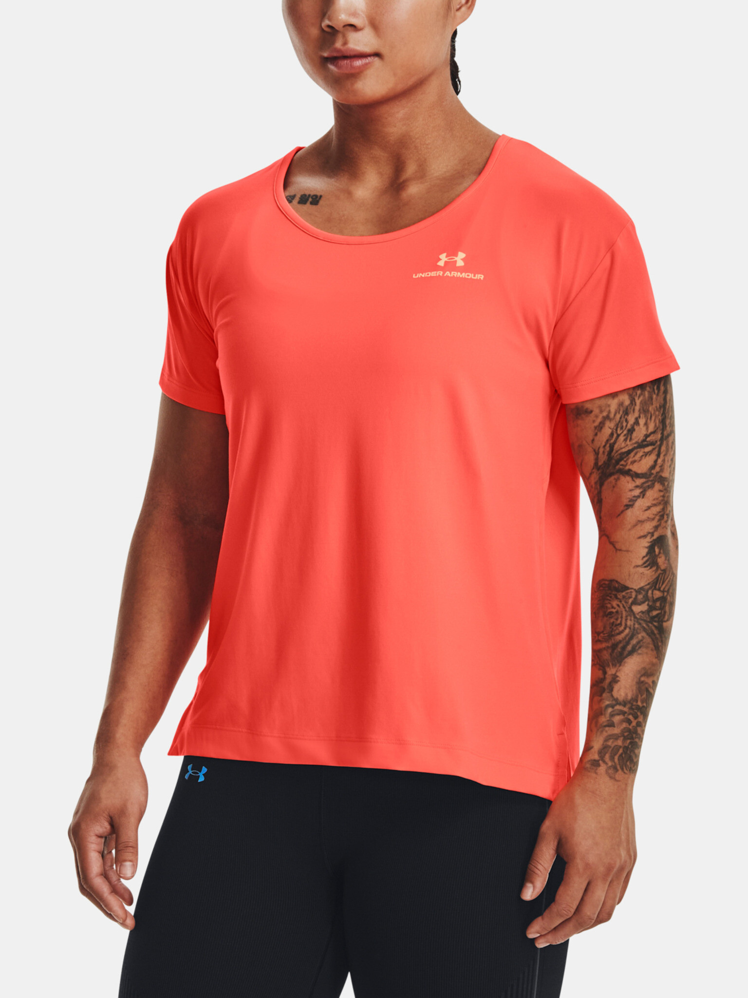 Under Armour UA Rush Energy SS T-shirt Orange - Pepit.gr