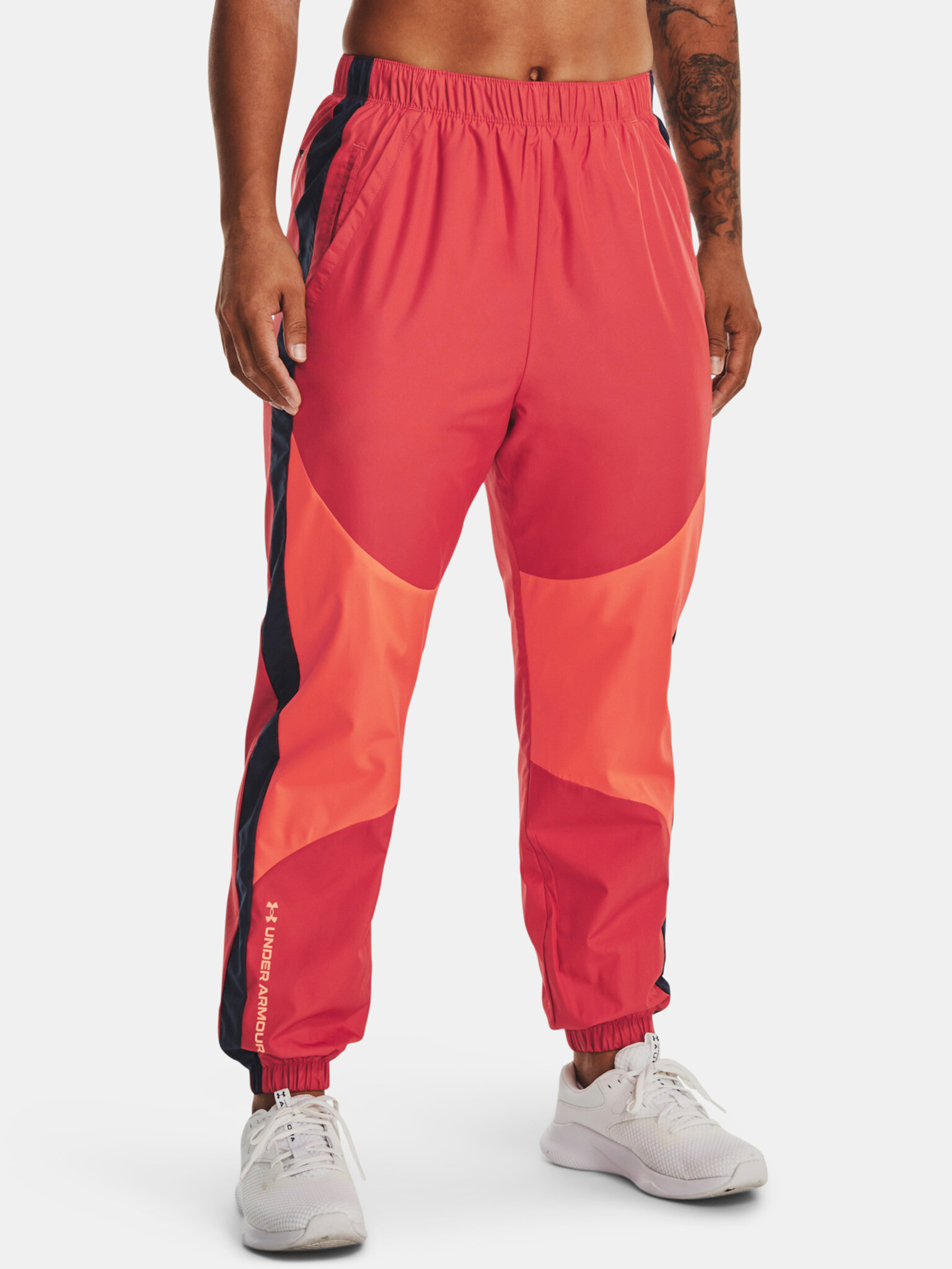 Under Armour UA Rush Woven Trousers Red - Pepit.gr