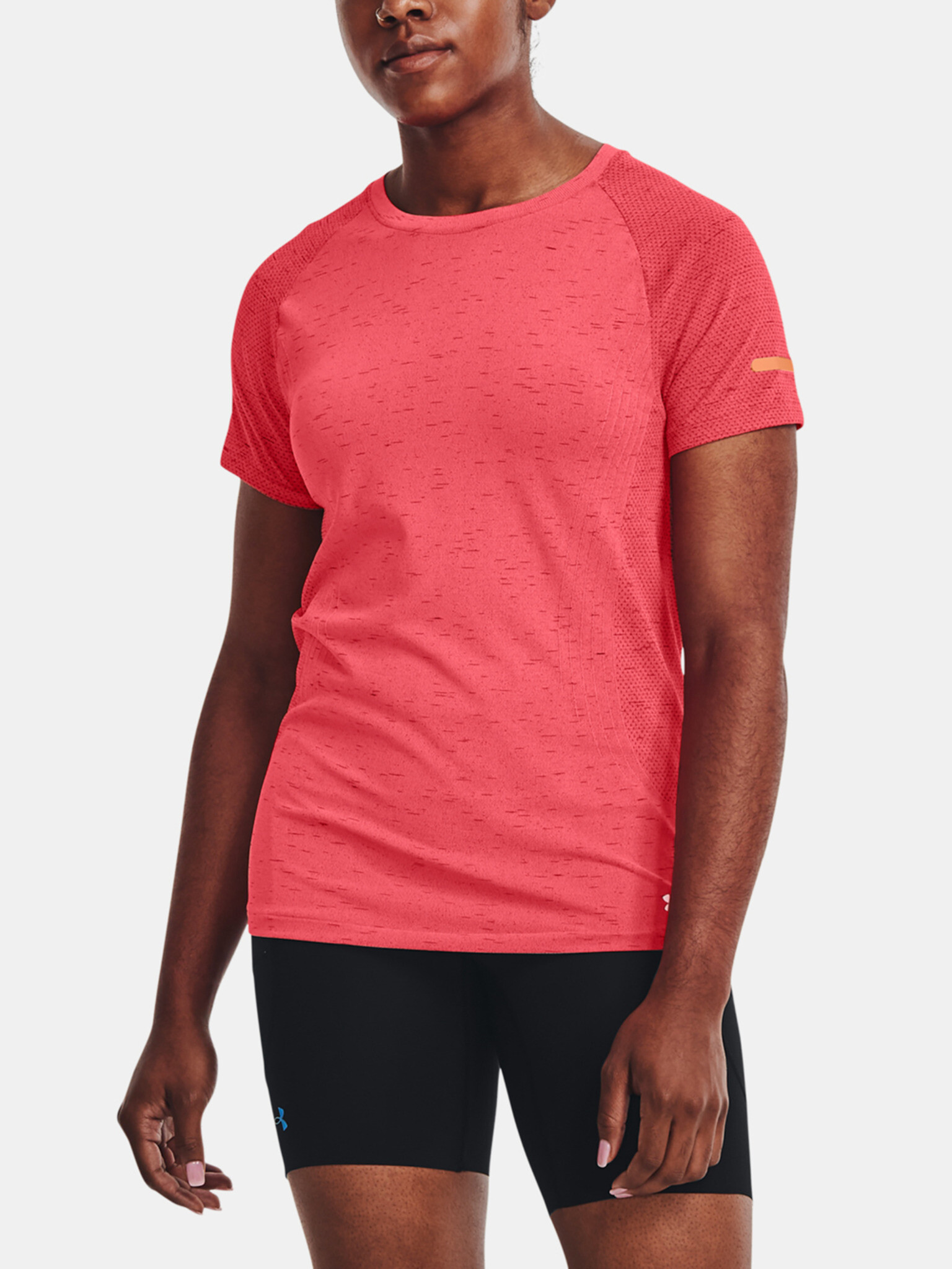 Under Armour UA Seamless Run SS T-shirt Pink - Pepit.gr