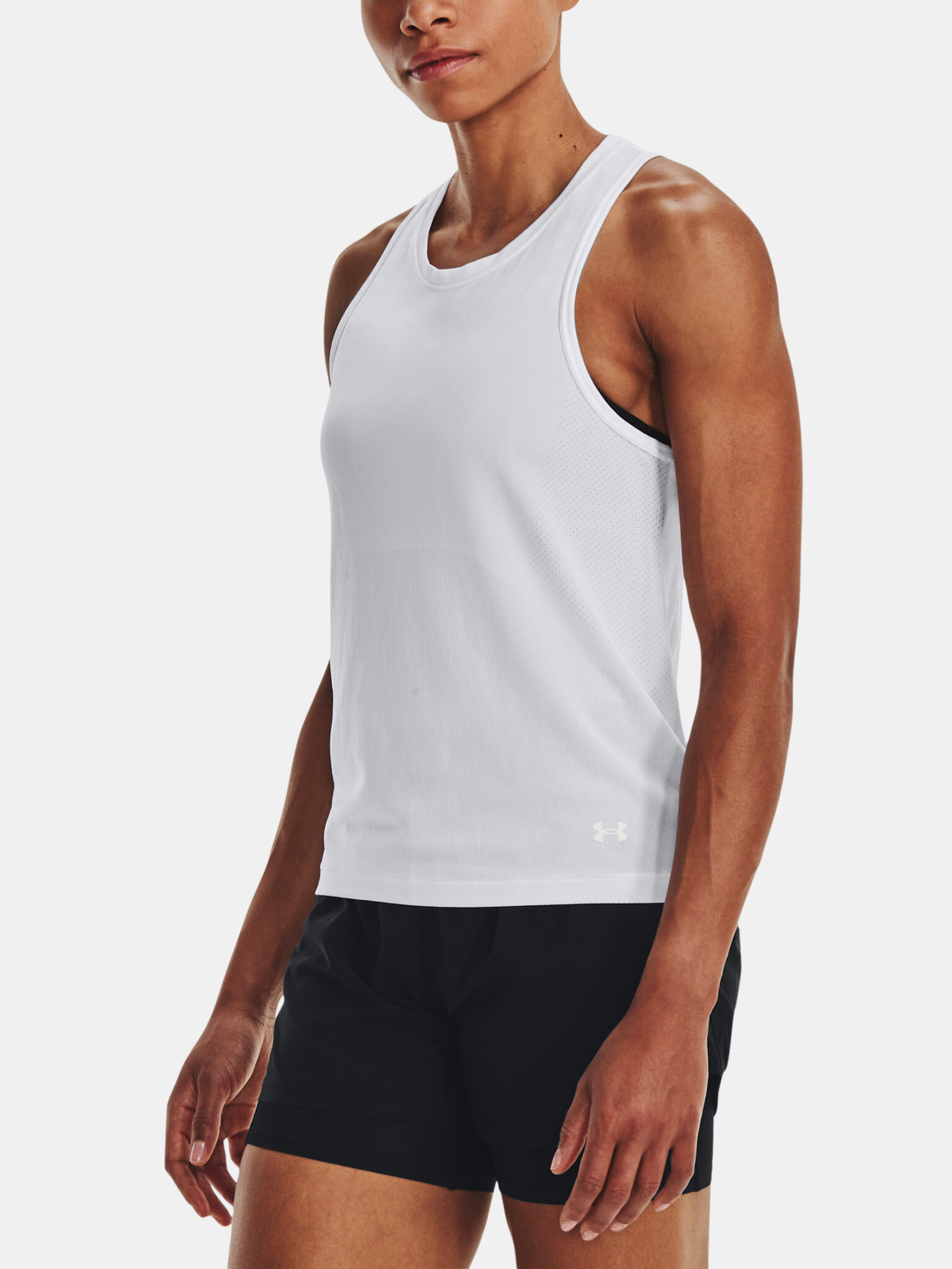 Under Armour UA Seamless Stride Singlet Top White - Pepit.gr