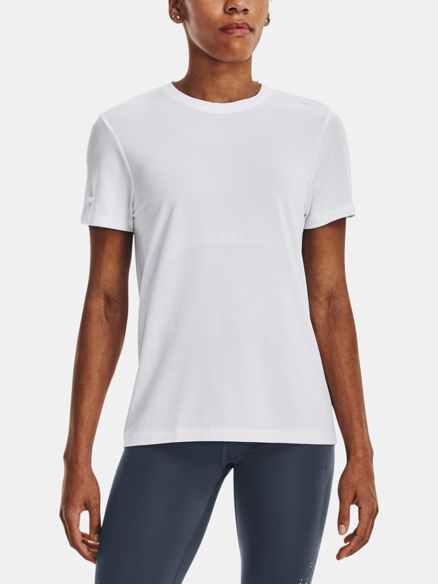 Under Armour UA Seamless Stride SS T-shirt White - Pepit.gr