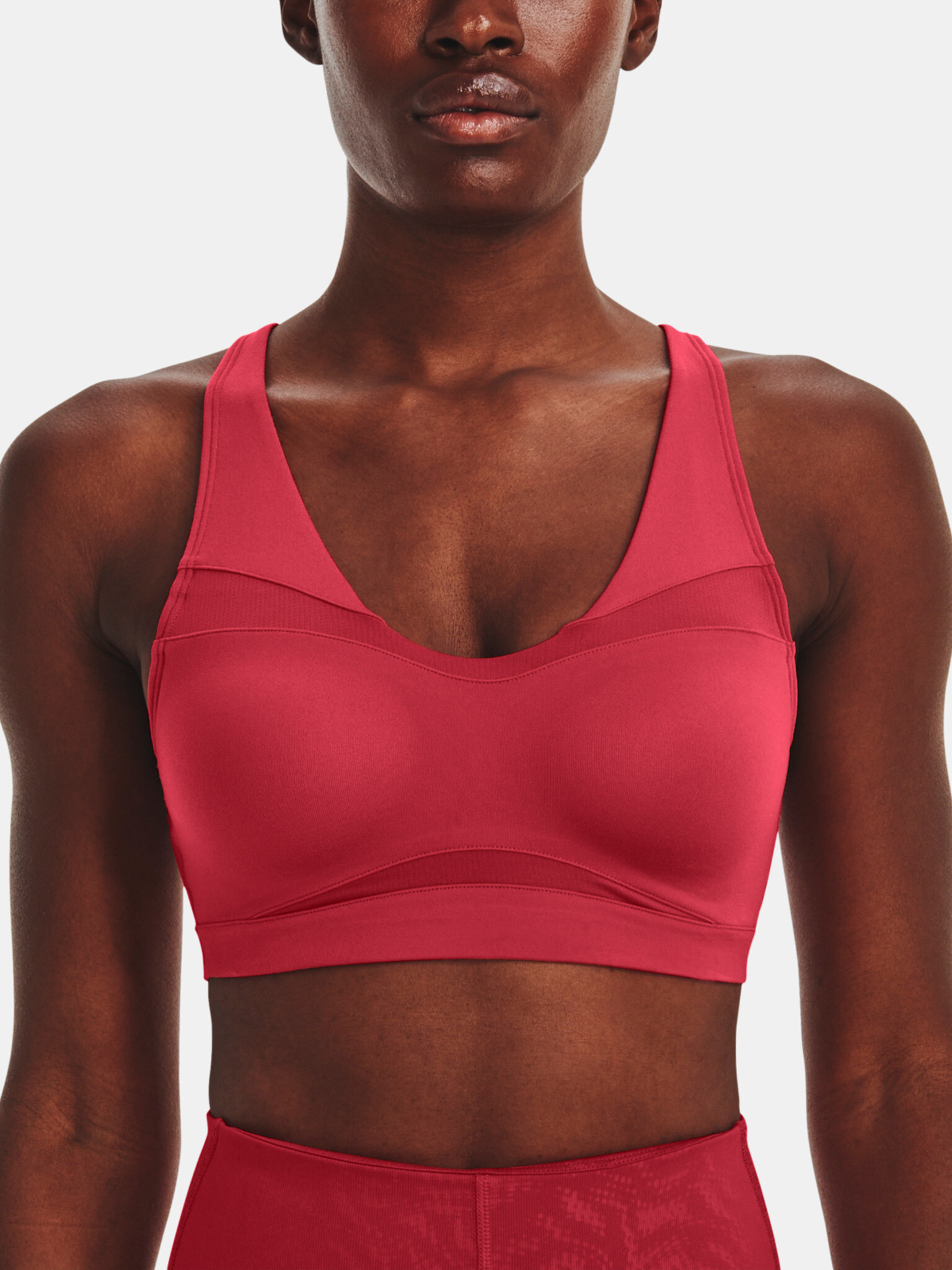 Under Armour UA SmartForm Evolution Mid Sport Bra Red - Pepit.gr