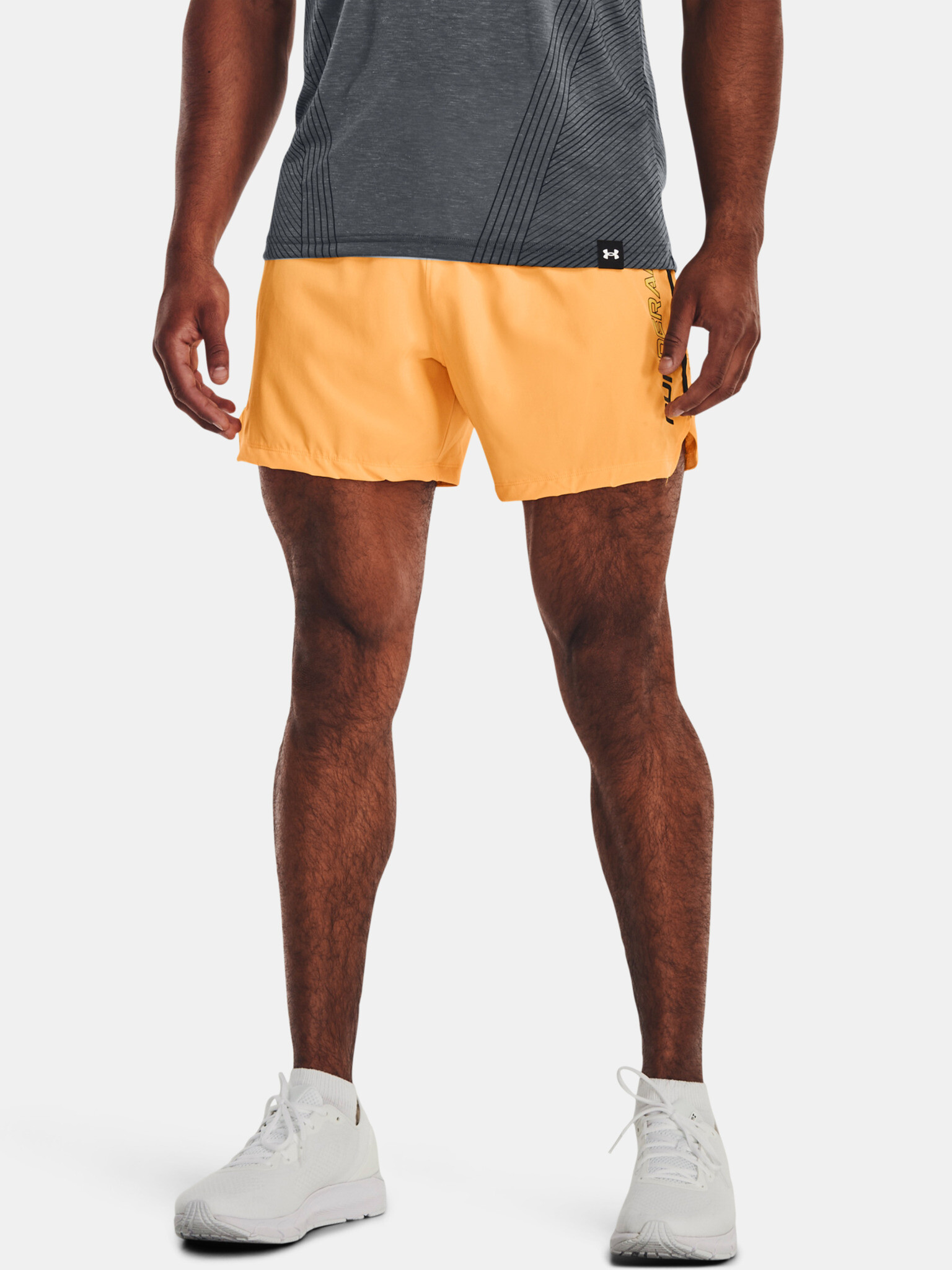 Under Armour UA SPEEDPOCKET 5'' Short pants Orange - Pepit.gr