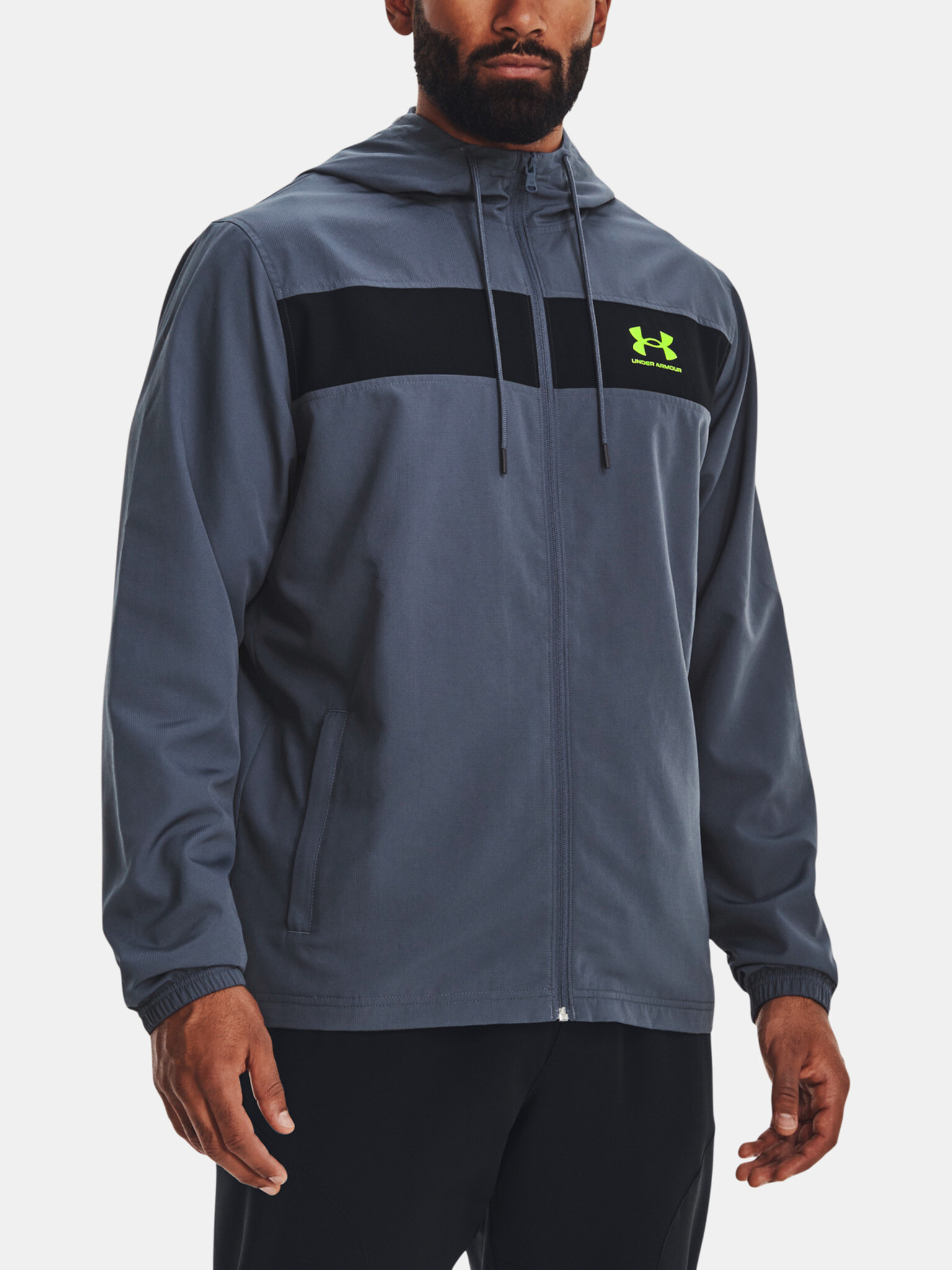 Under Armour UA Sportstyle Windbreaker Jacket Grey - Pepit.gr