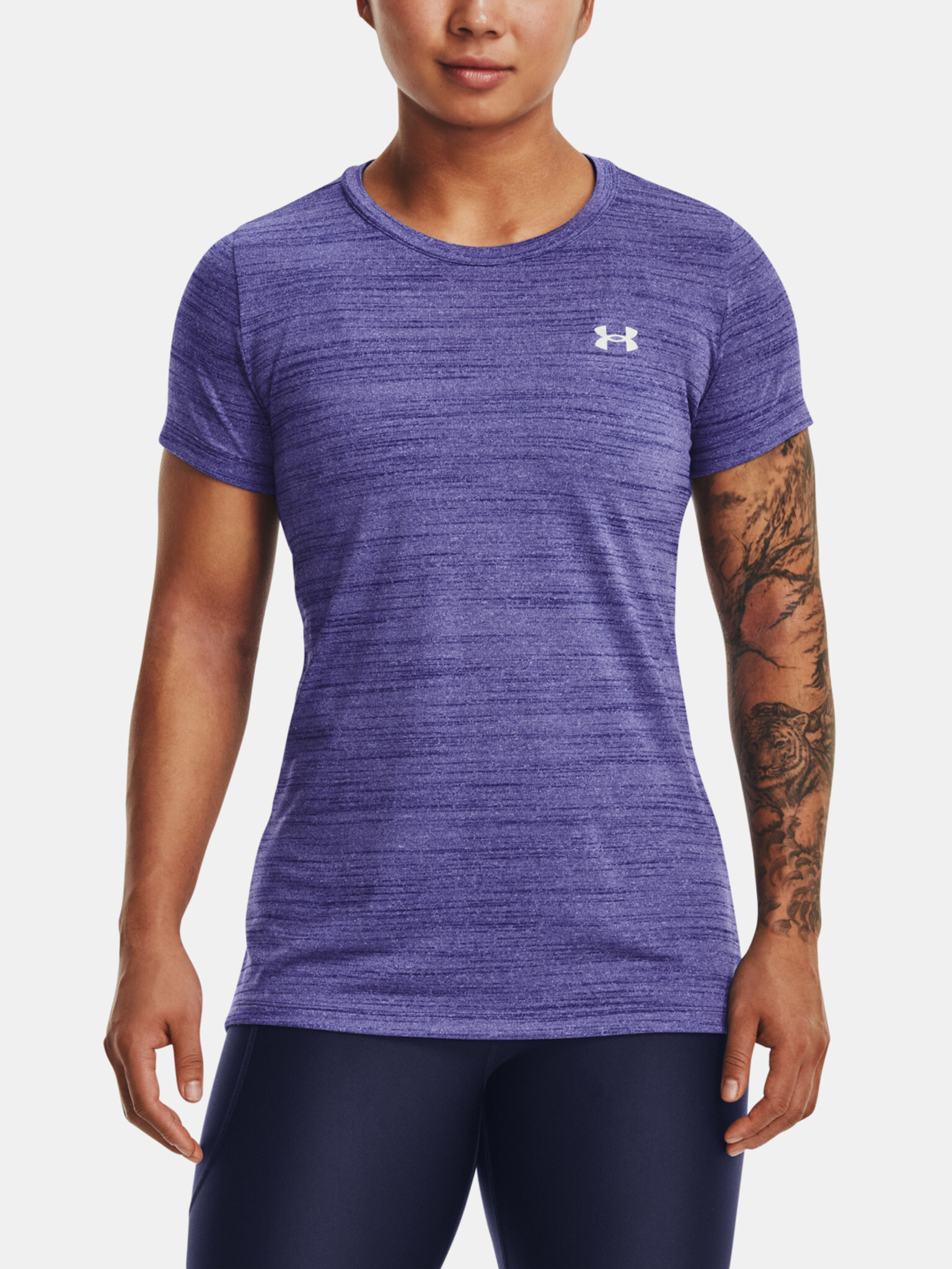 Under Armour UA Tech Tiger SSC T-shirt Blue - Pepit.gr