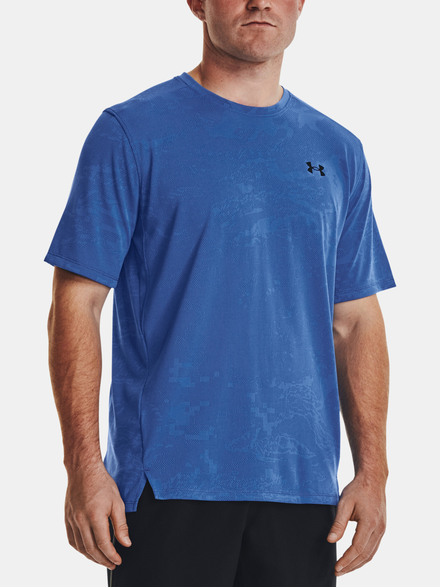 Under Armour UA Tech Vent Jacquard SS T-shirt Blue - Pepit.gr