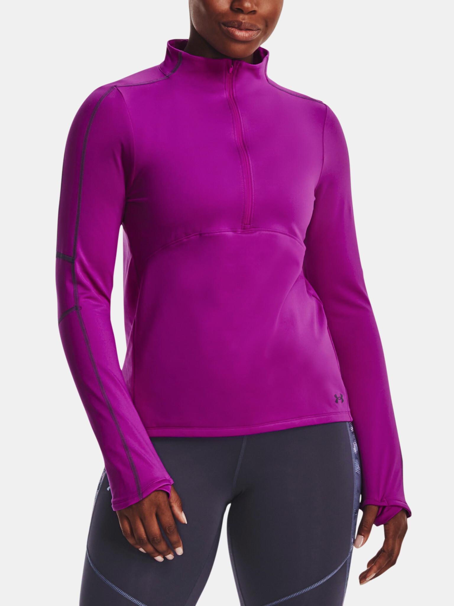 Under Armour UA Train CW 1/2 Zip T-shirt Violet - Pepit.gr