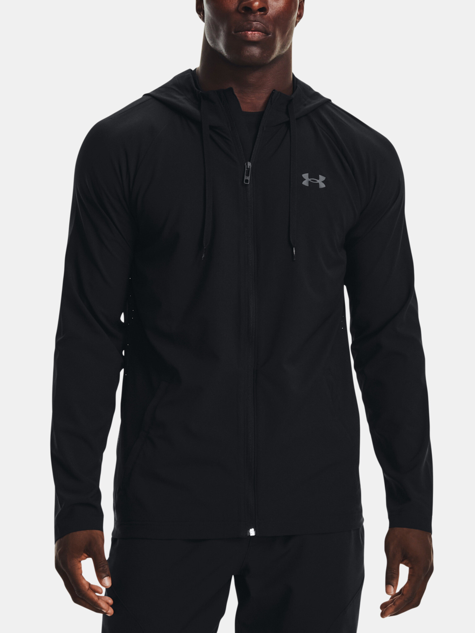 Under Armour UA Wvn Perforated Wndbreaker Sweatshirt Black - Pepit.gr