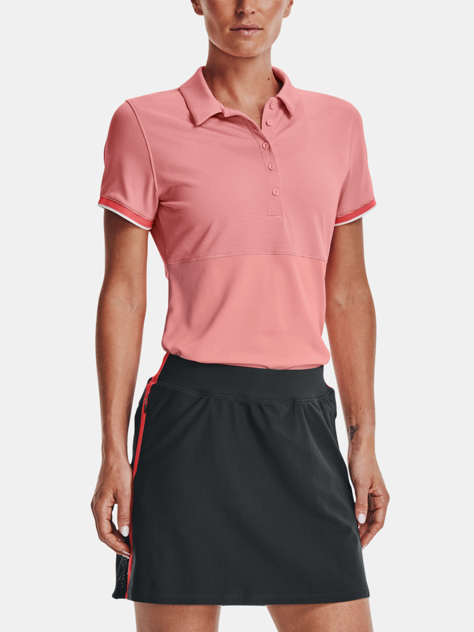 Under Armour UA Zinger Point SS Polo T-shirt Pink - Pepit.gr