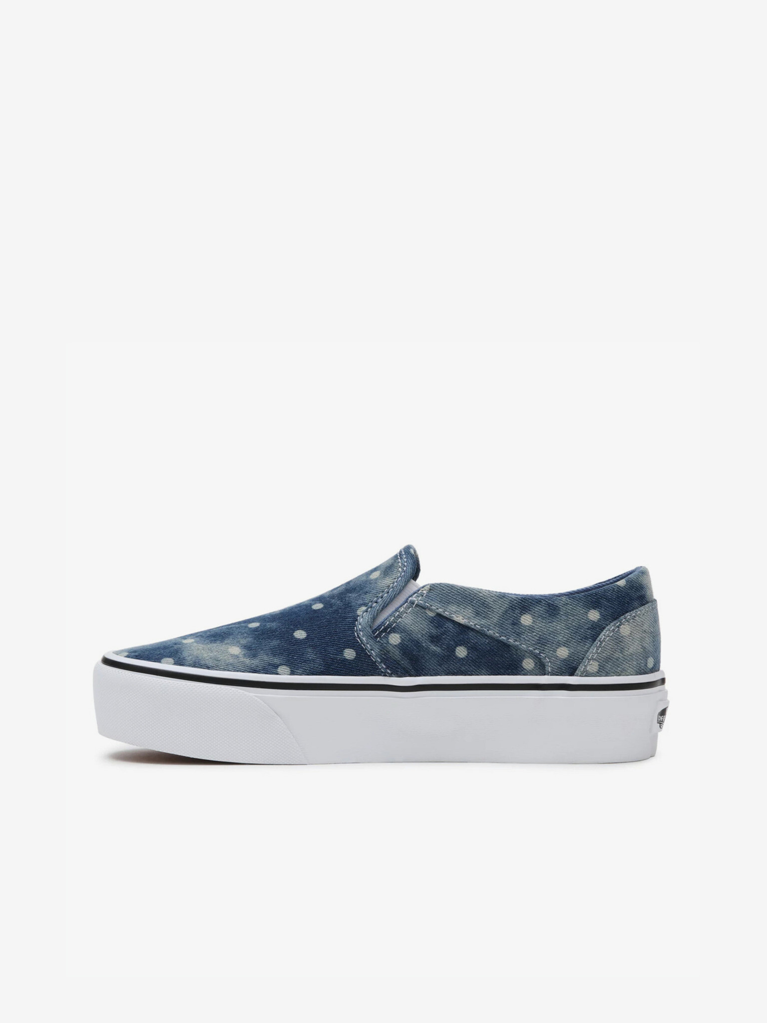 Vans Asher Platform Slip On Blue - Pepit.gr