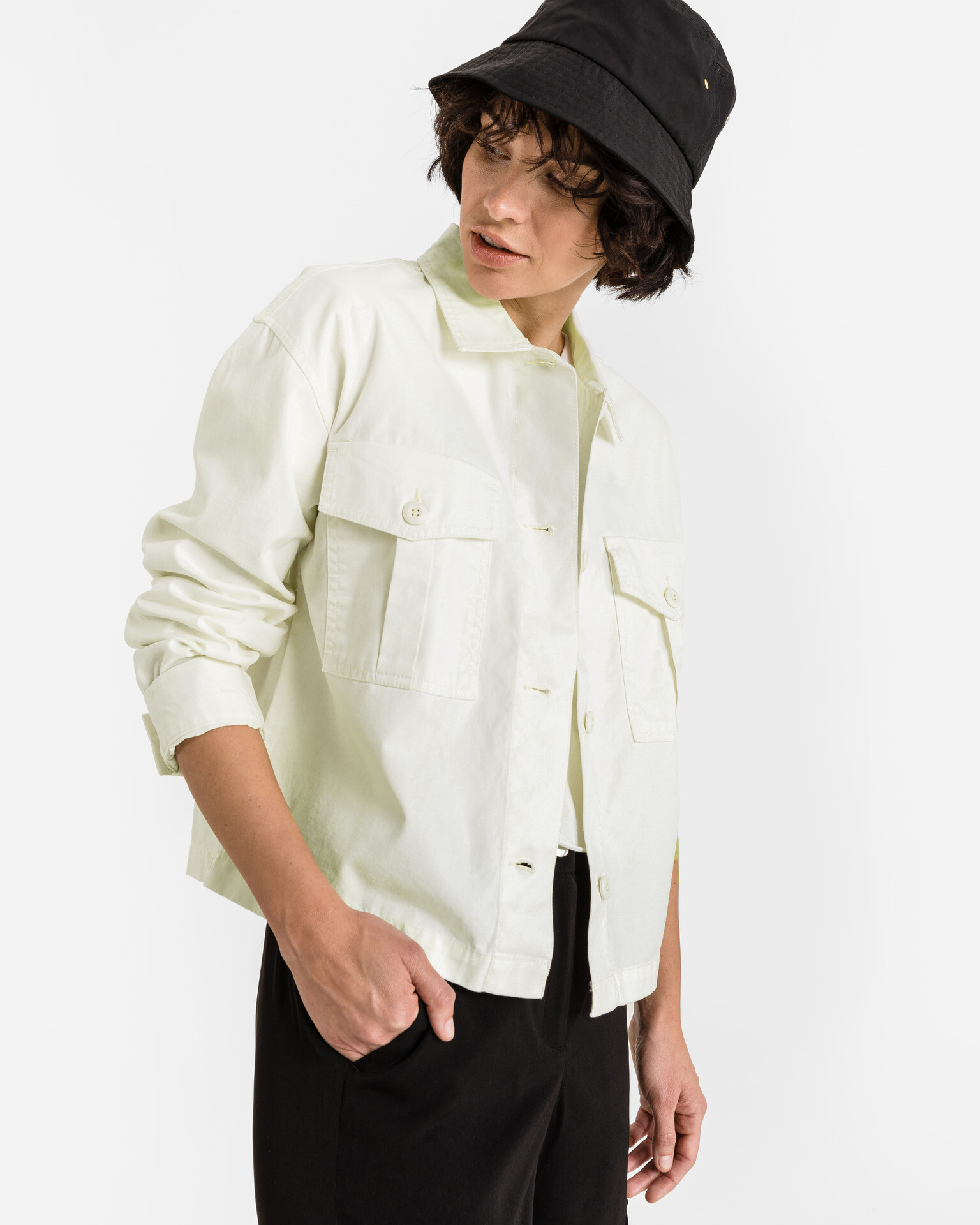 Vans Mixed Up Shacket Shirt White - Pepit.gr