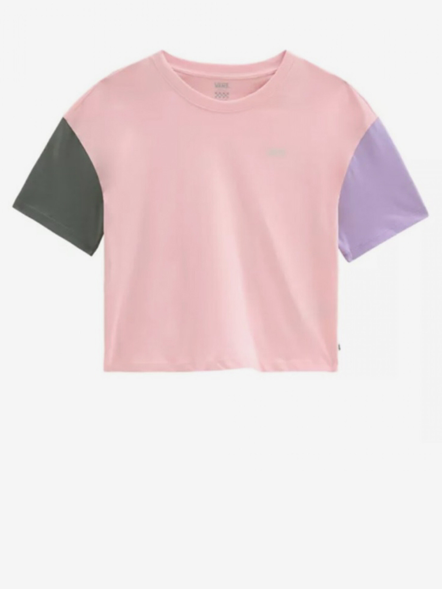 Vans Relaxed Boxy Colorblock T-shirt Pink - Pepit.gr